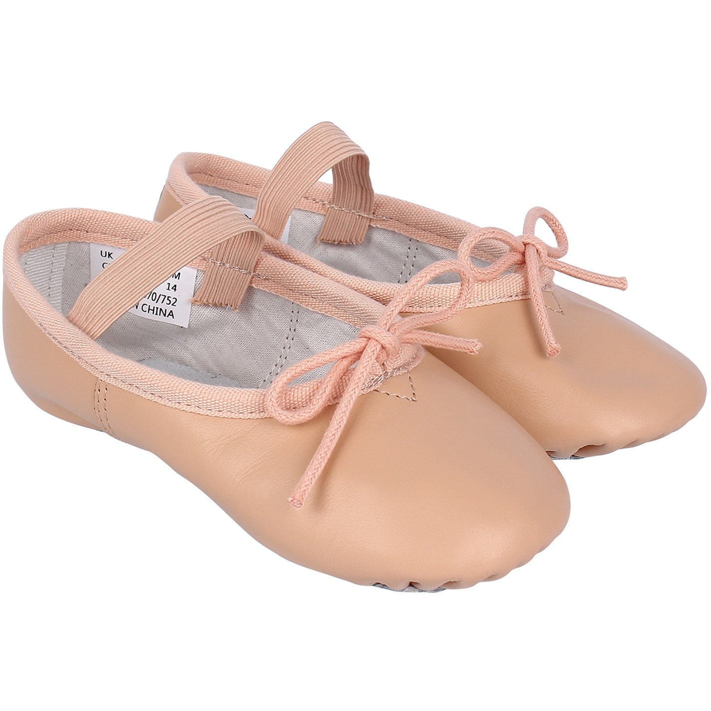 Slazenger Nude 7203941 Full Sole Leather Ballet Shoe Infant - 5