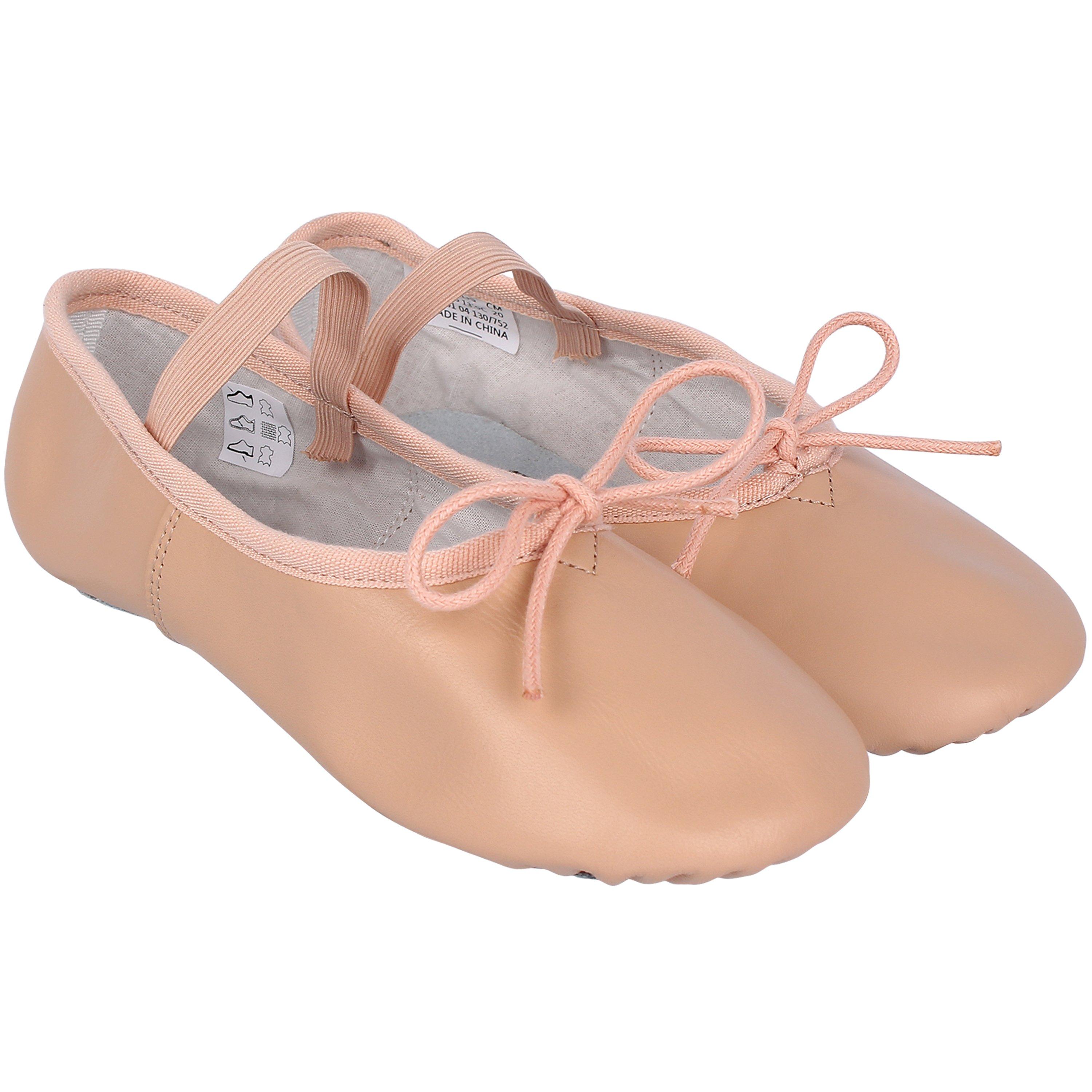 Slazenger Nude 7217574 Full Sole Leather Ballet Shoe Childrens - 4