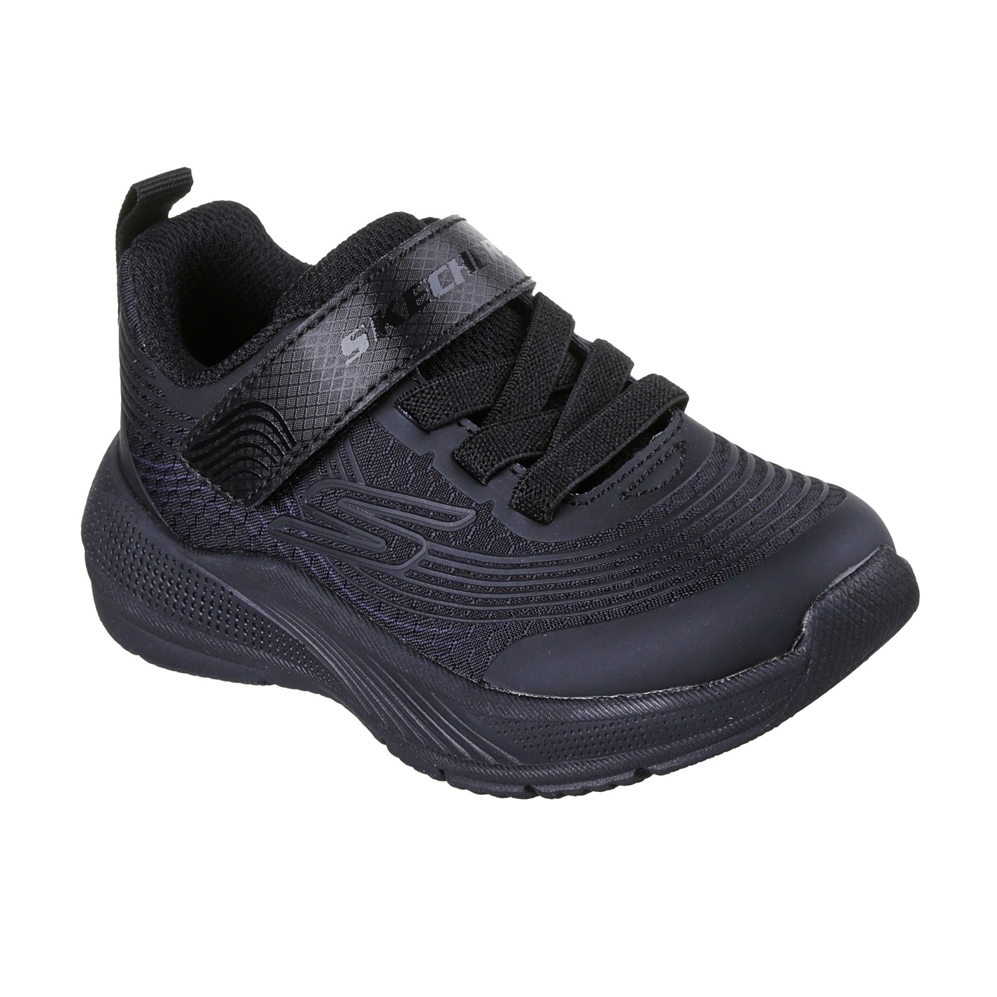 Tenisky Skechers Triple Black 3944660 Kids' Lightweight Gore and Strap Runners - 3
