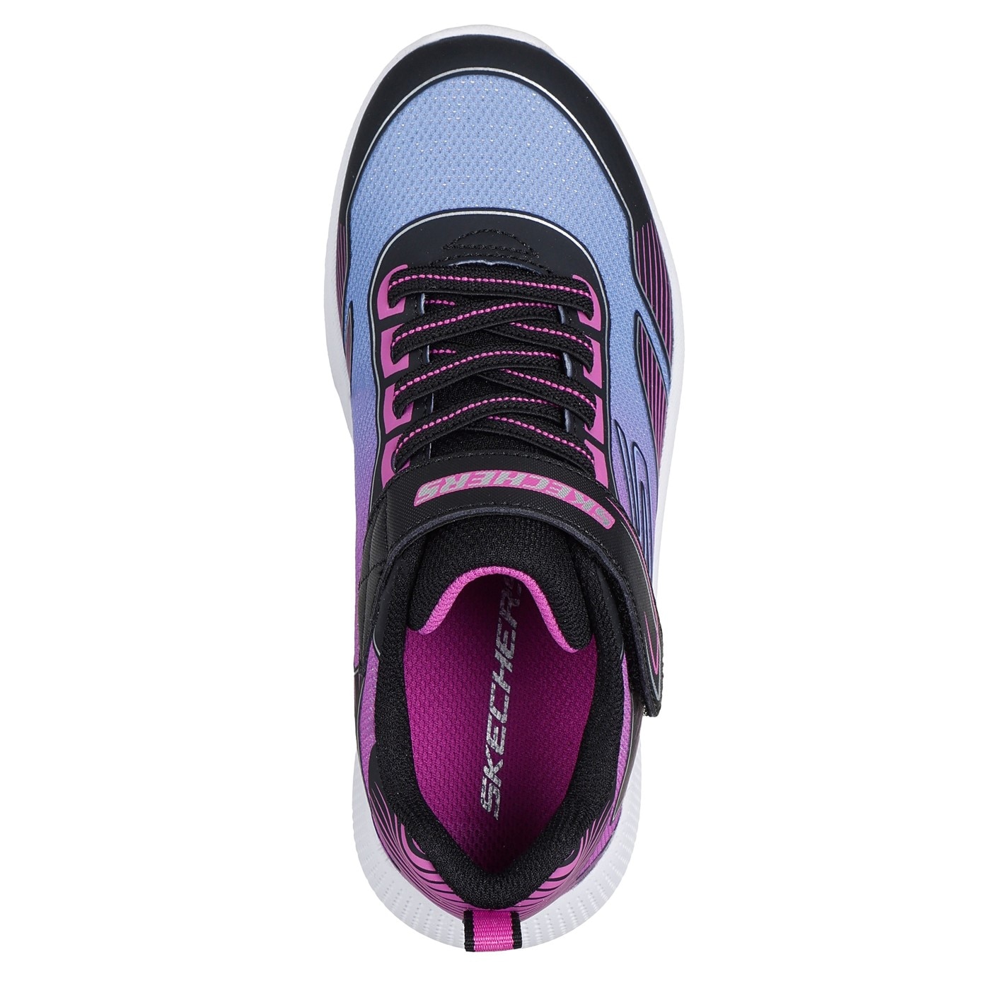 Tenisky Skechers Black 3897111 Kids' Gore And Strap Ombre Sparkle Mesh Microspec Runners - 5