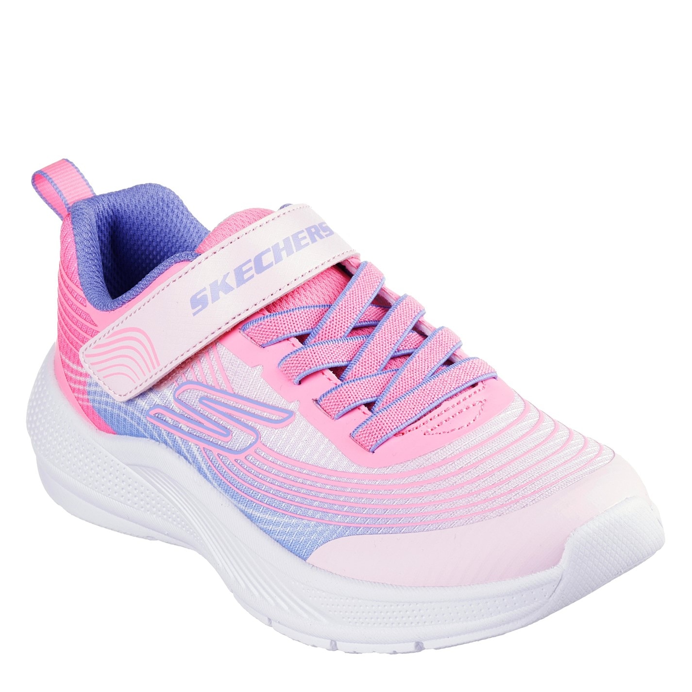 Tenisky Skechers Pink 1827926 Kids' Gore And Strap Ombre Sparkle Mesh Microspec Runners - 1