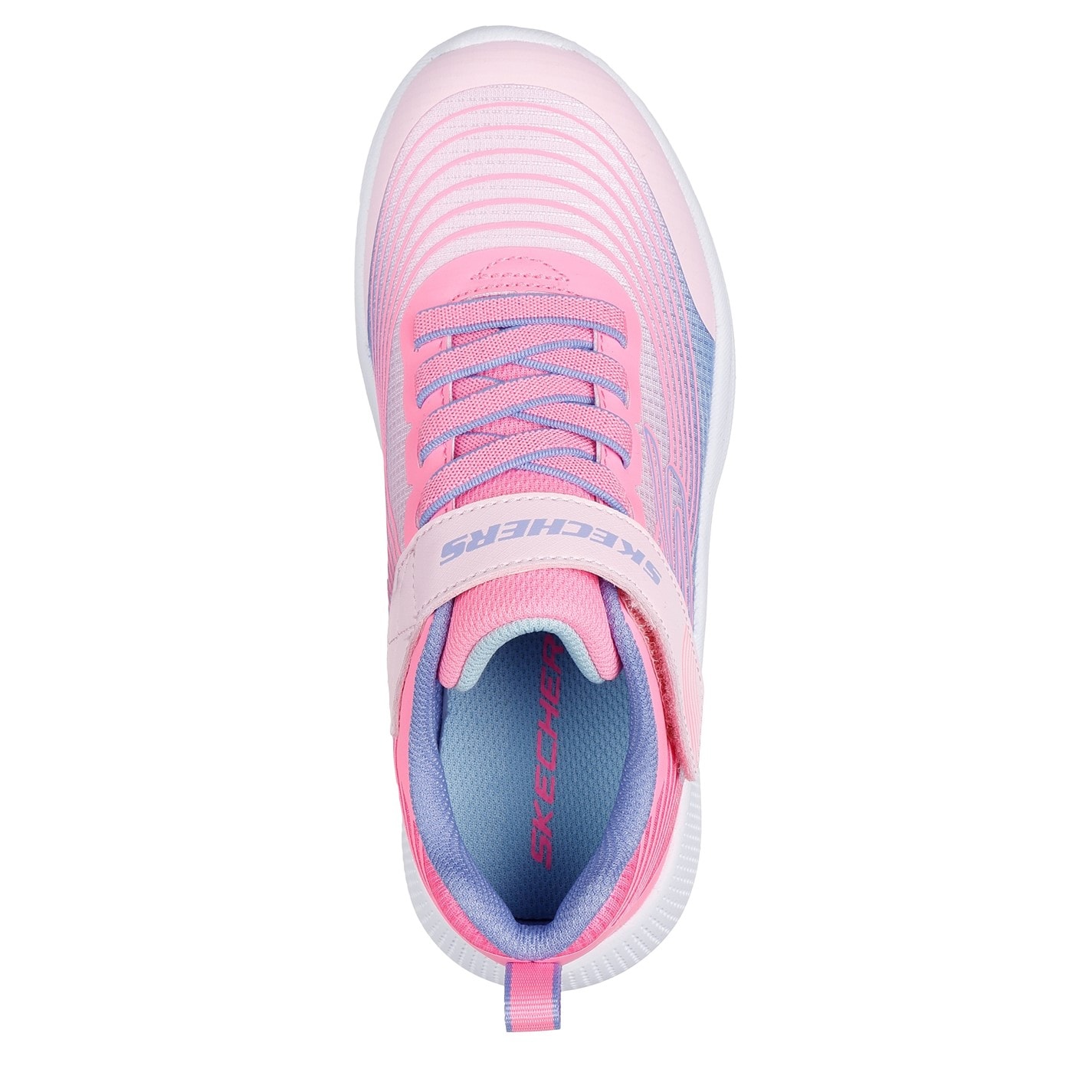 Tenisky Skechers Pink 1827926 Kids' Gore And Strap Ombre Sparkle Mesh Microspec Runners - 5