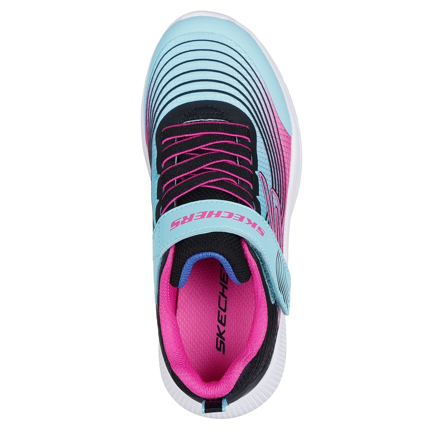 Tenisky Skechers Navy 9906833 Kids' Gore And Strap Ombre Sparkle Mesh Microspec Runners - 5
