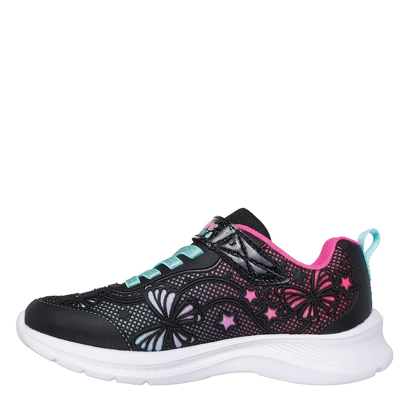Tenisky Skechers Black 7605507 Flower Theme Kpu Water Repellent Sn Runners Girls - 2