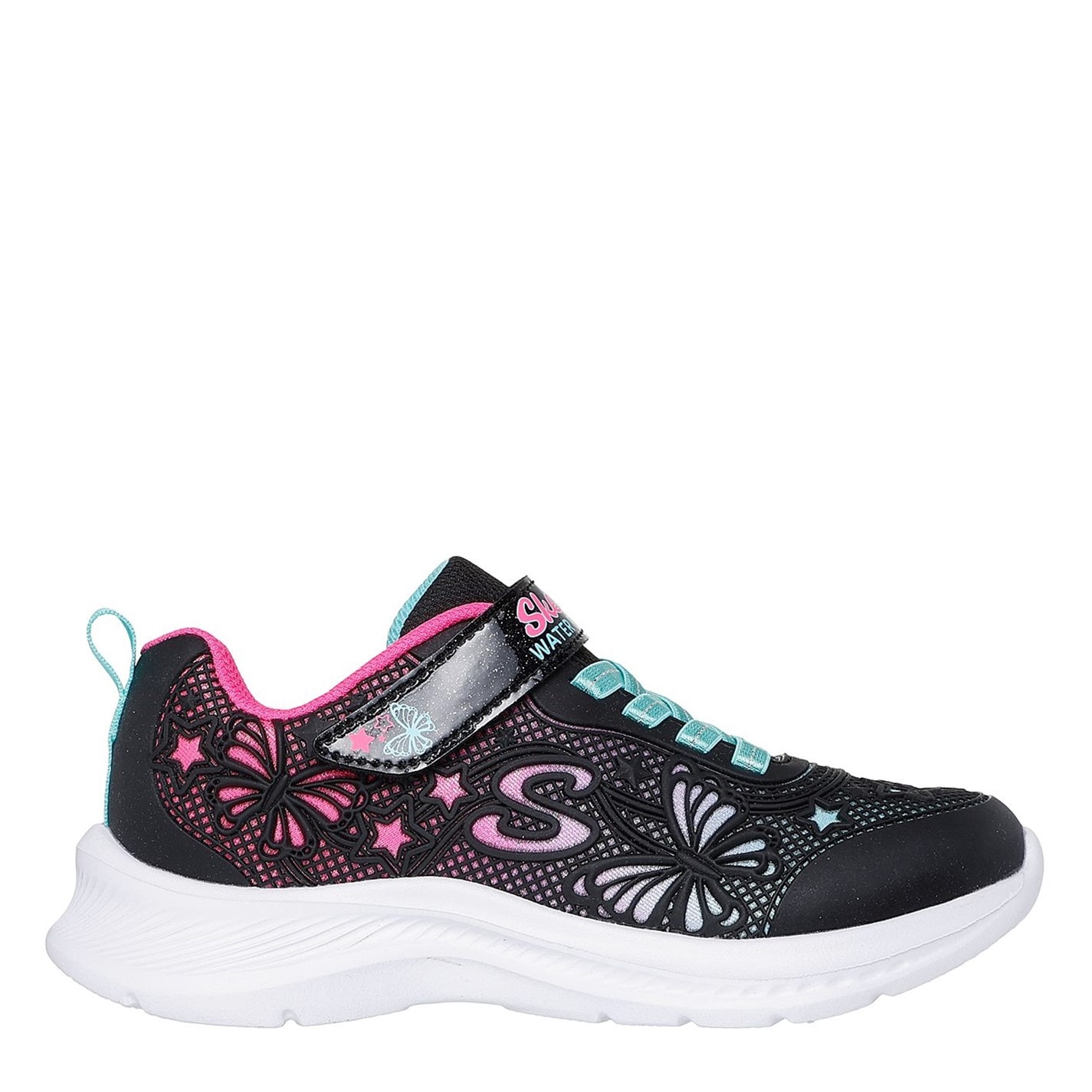 Tenisky Skechers Black 7605507 Flower Theme Kpu Water Repellent Sn Runners Girls - 3