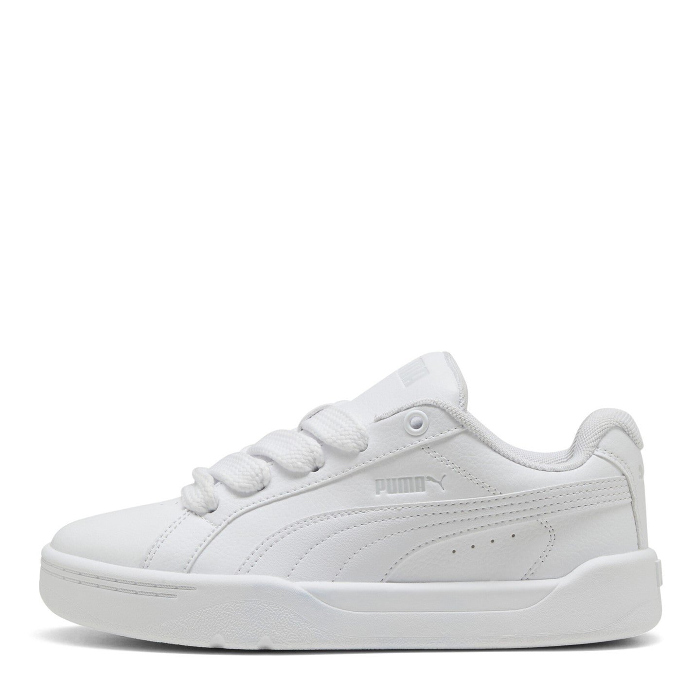 Dětské Boty Puma Wht-Wht-FthrGry 4520390 Unisex Kids' Park Lifestyle Easy Low-Top Trainers - 2