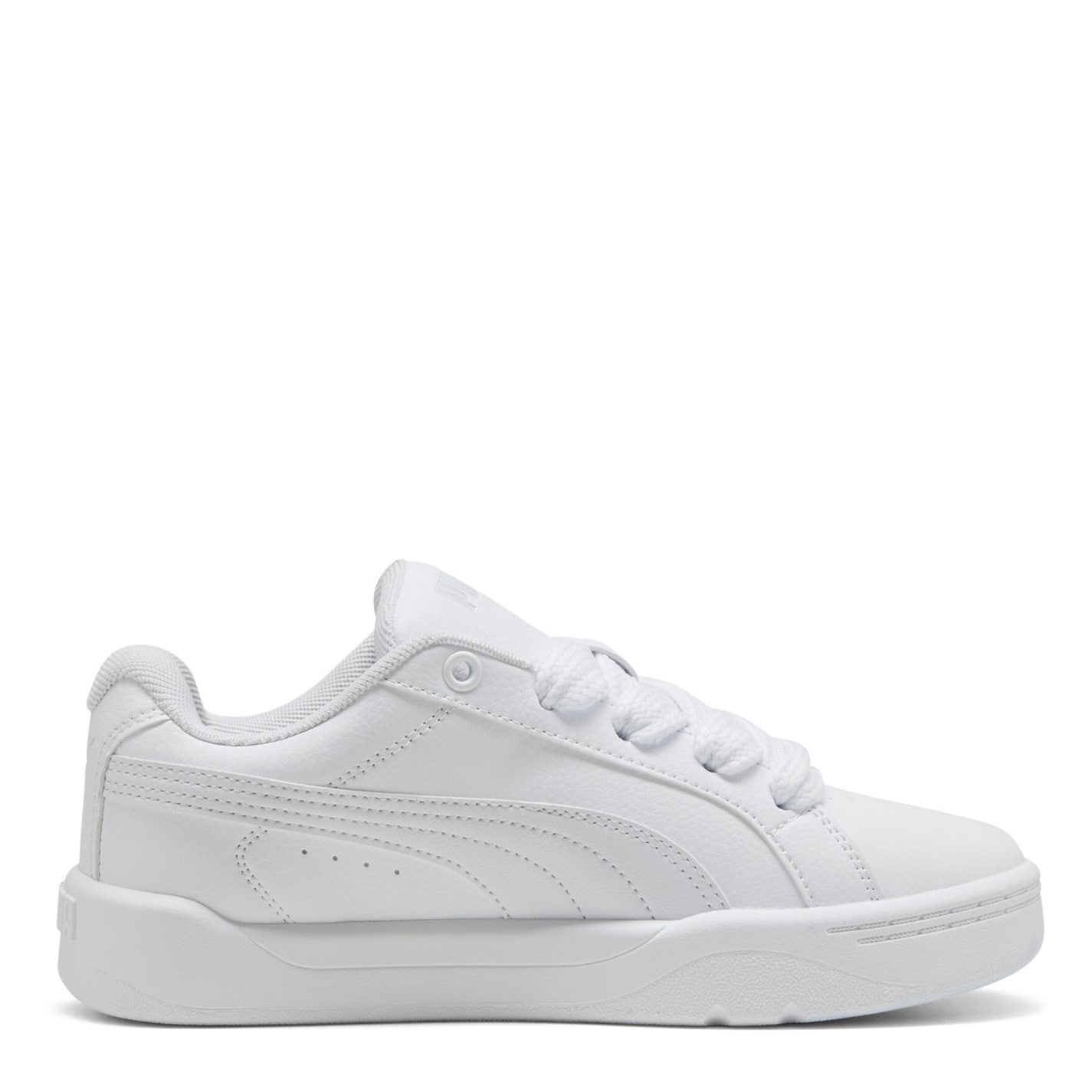 Dětské Boty Puma Wht-Wht-FthrGry 4520390 Unisex Kids' Park Lifestyle Easy Low-Top Trainers - 4