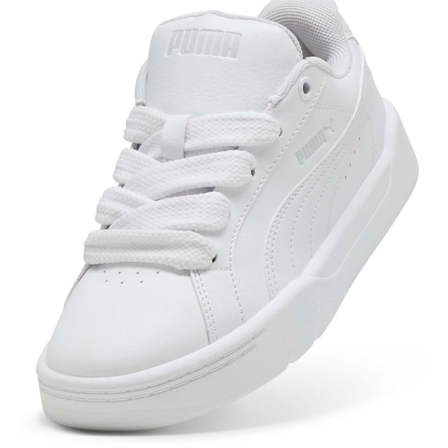 Dětské Boty Puma Wht-Wht-FthrGry 4520390 Unisex Kids' Park Lifestyle Easy Low-Top Trainers - 6