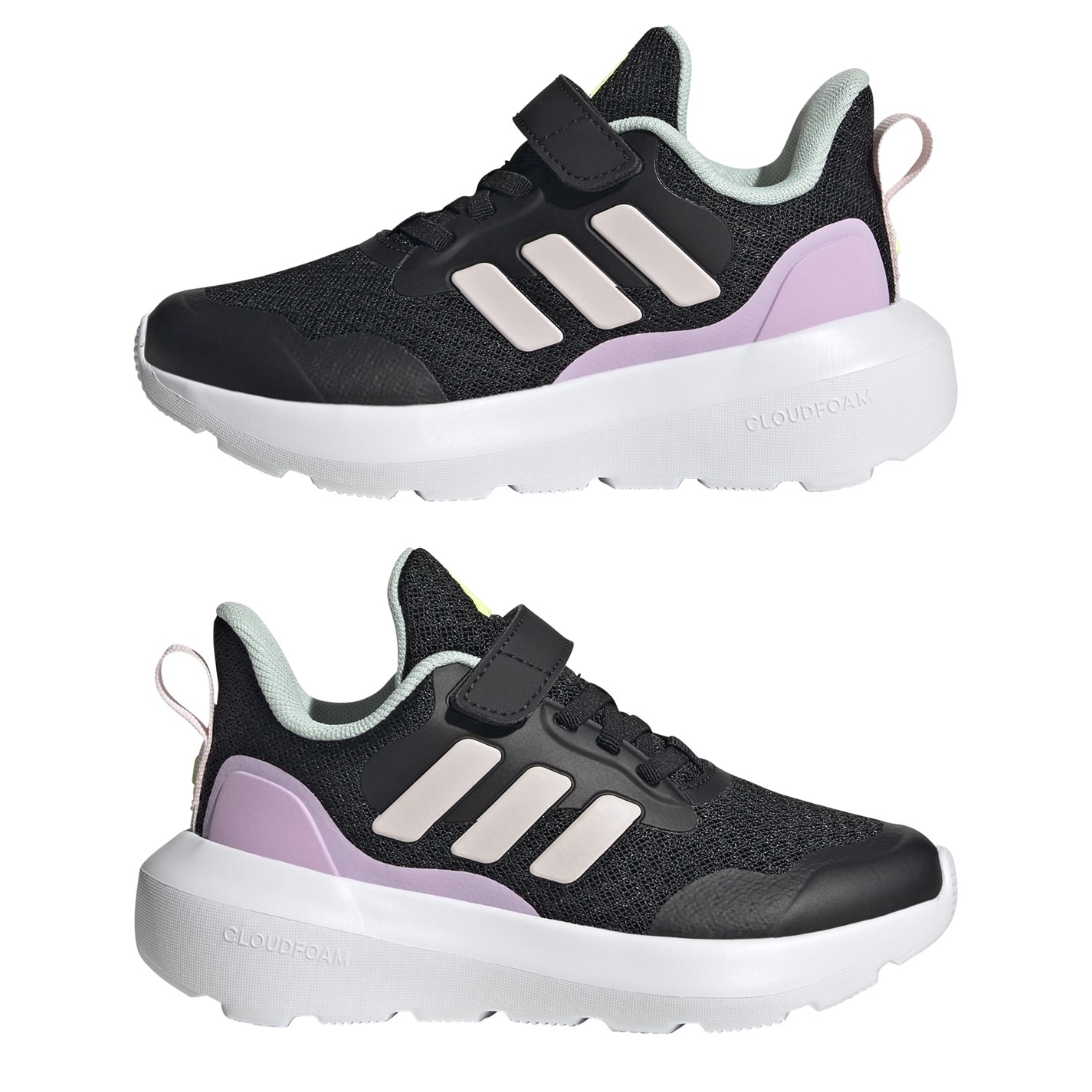 Tenisky adidas Blk 3133872 Kids' Fortarun Breathable Mesh Hook-and-Loop Runners - 9