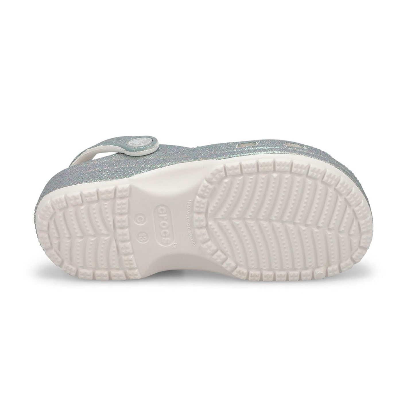Topánky Crocs White 168137 Unisex Kids' Classic Glitter Clogs - 2