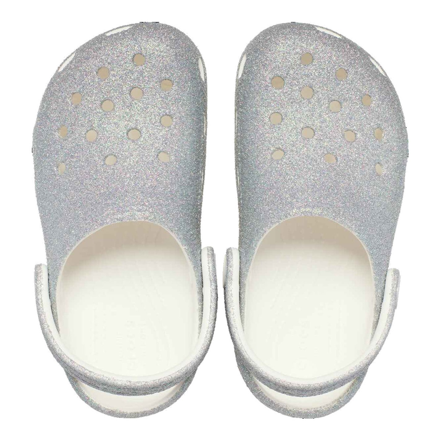 Topánky Crocs White 168137 Unisex Kids' Classic Glitter Clogs - 4