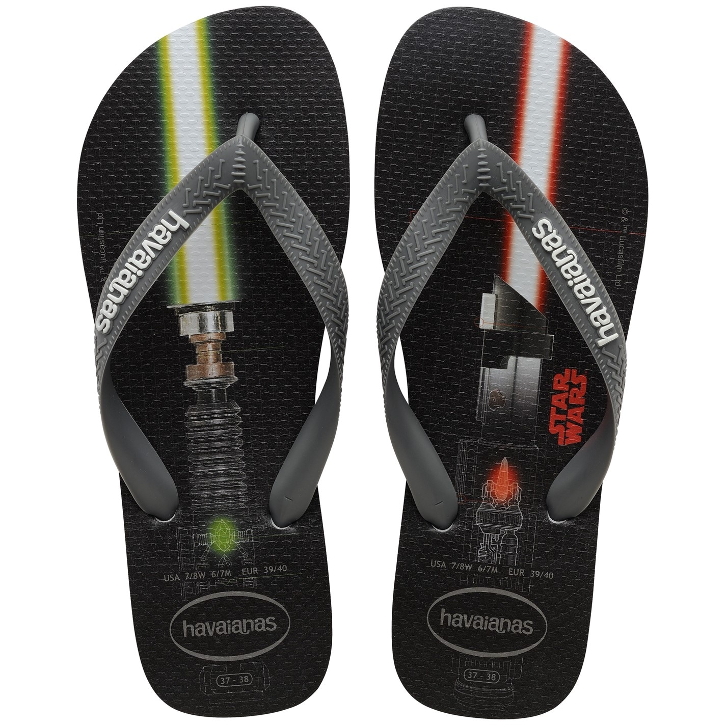 Havaianas Ice Grey 9964099 Kids' Star Wars Flip Flops - 3