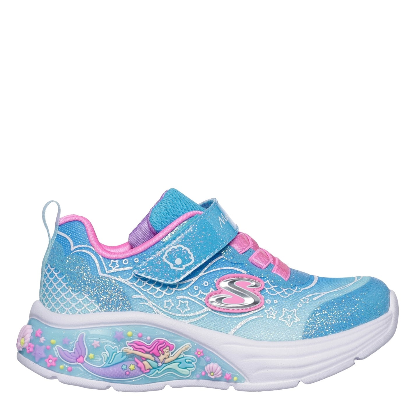 Tenisky Skechers Blue 9415205 Kids' Leather Light Up Trainers - 3