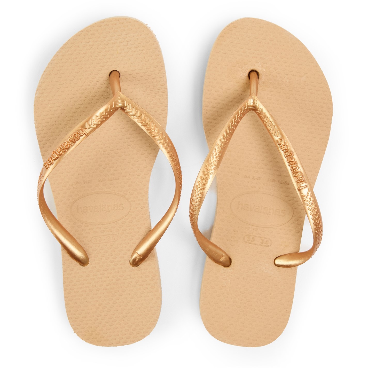 Havaianas Multi 9459392 Kids' Slim Flatform Golden Flip Flops - 4
