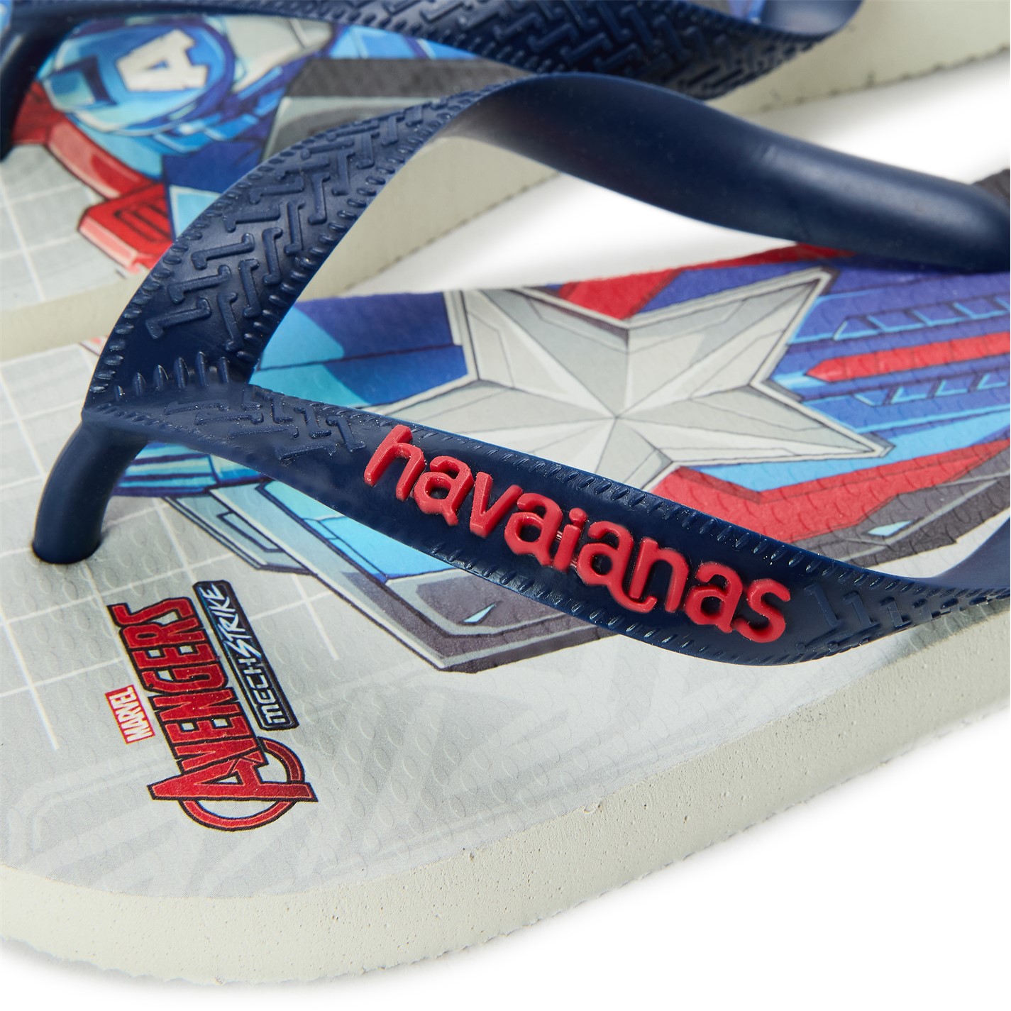 Havaianas White 5077292 Kids' Top Marvel II Blue Water Flip Flops - 3