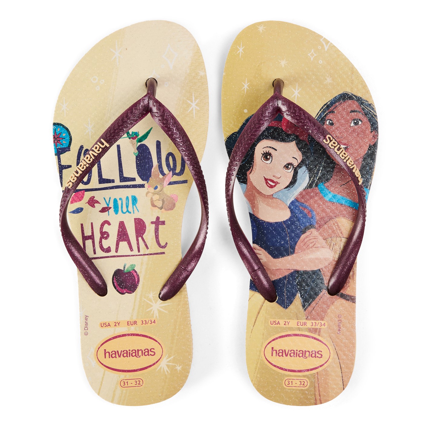 Havaianas Gold 9789548 Unisex Kids Slim Princess Citronella Flip Flops - 3