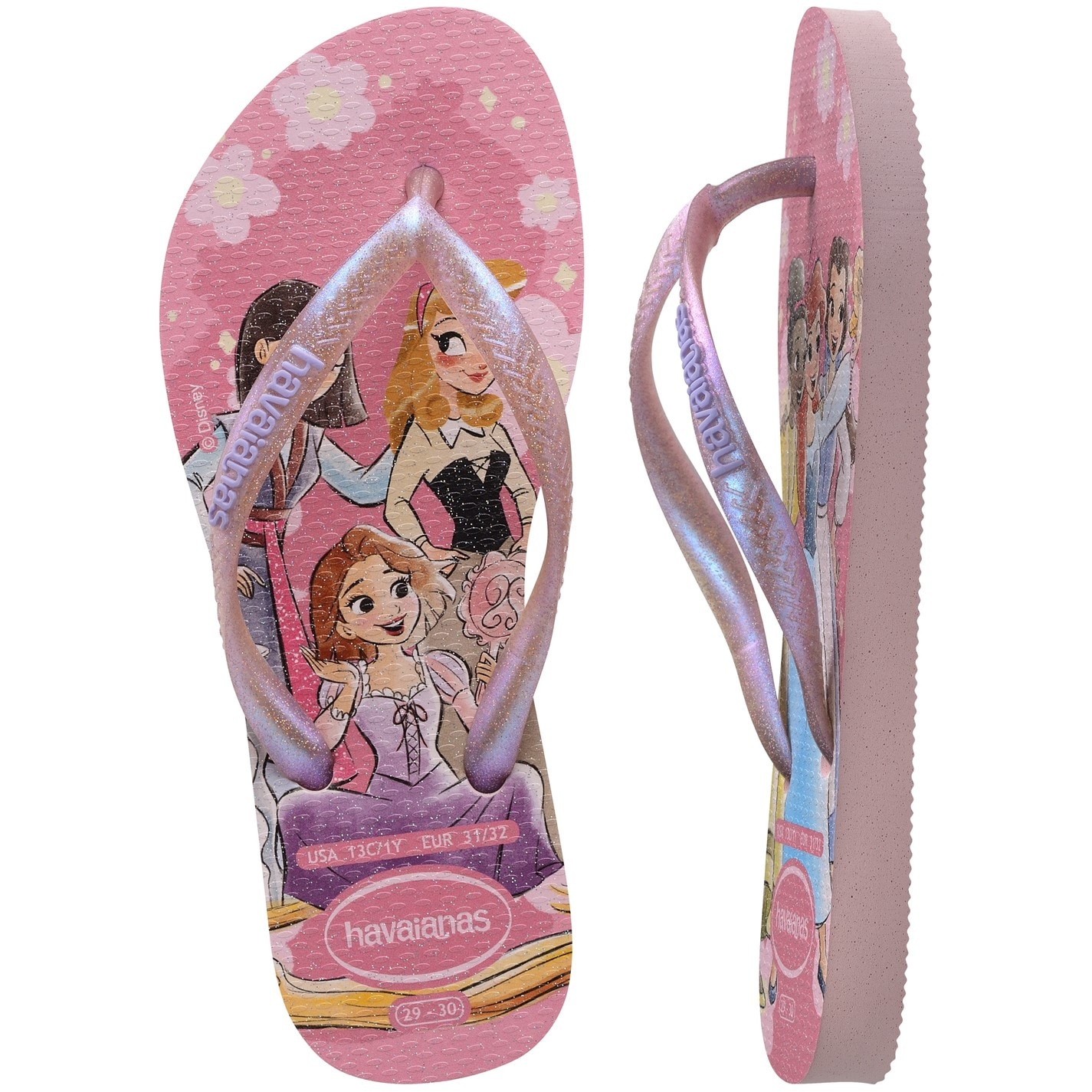 Havaianas Multi 1528603 Unisex Kids Slim Princess Citronella Flip Flops - 3