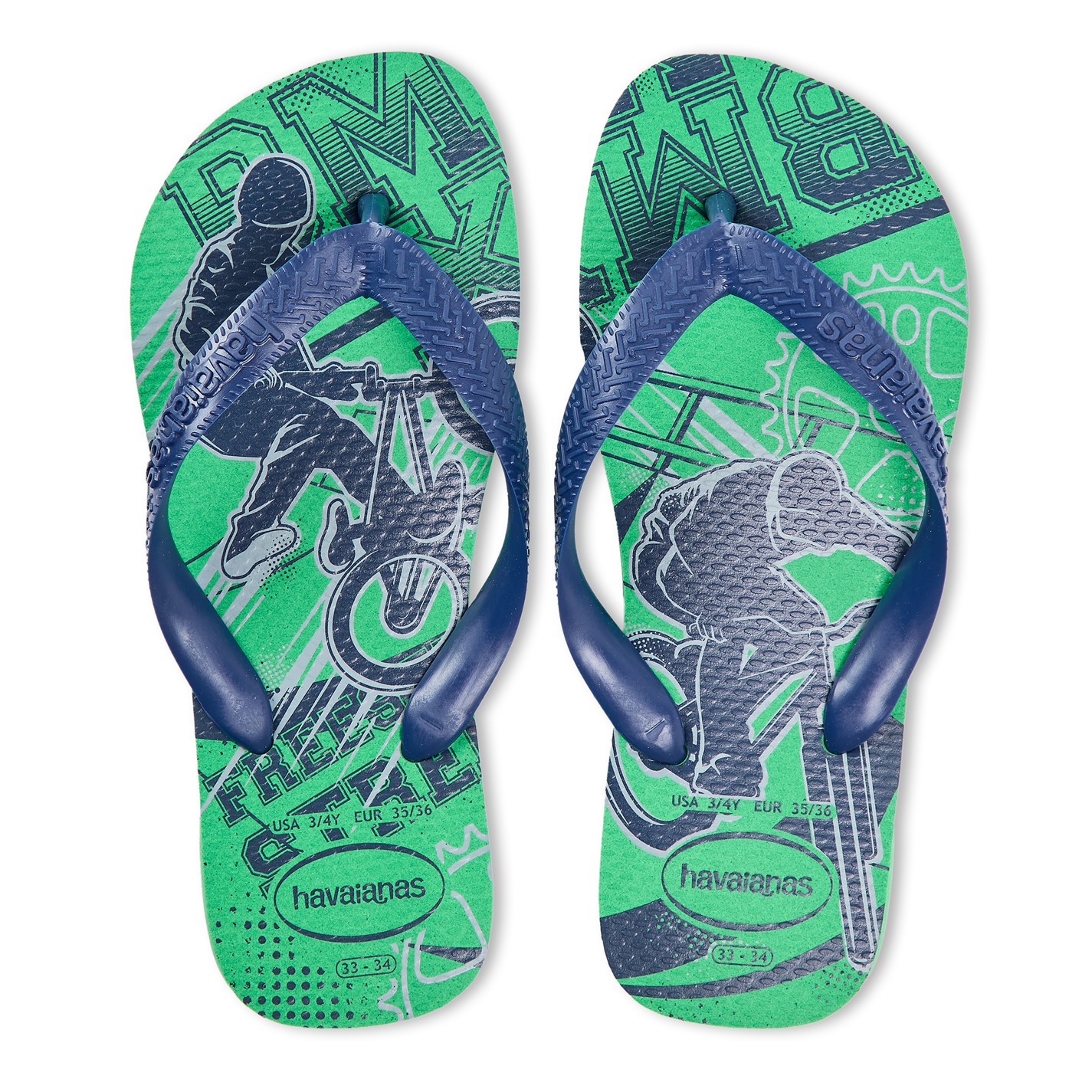 Havaianas Leaf Green 3093371 Unisex Kids Flip Flops - 4