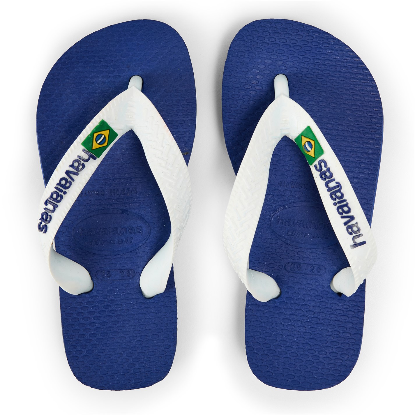 Havaianas Blue 3618768 Hav. Brasil Logo Marine Blue 25/26 Flip Flops Unisex Kids - 4