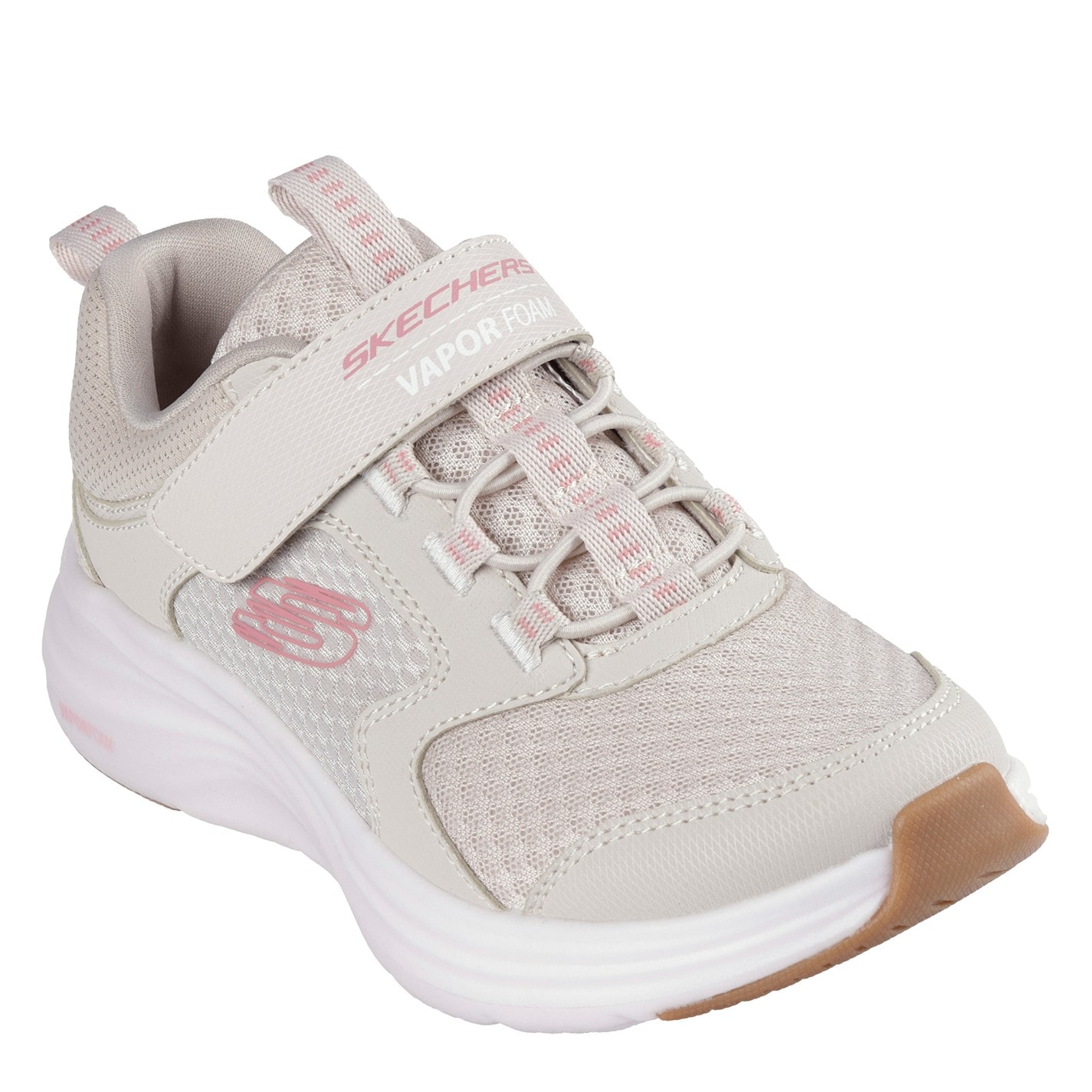 Tenisky Skechers Natural 7145010 Bungee And Strap Qtr Overlay Mesh S Slip On Trainers Unisex Kids - 1