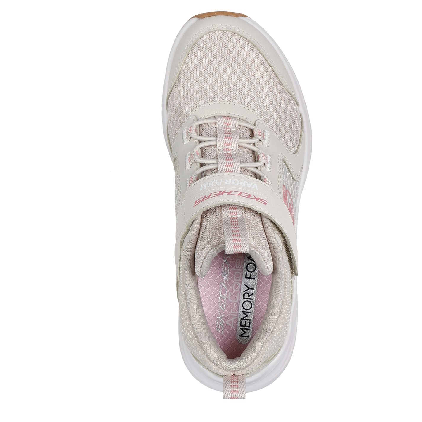 Tenisky Skechers Natural 7145010 Bungee And Strap Qtr Overlay Mesh S Slip On Trainers Unisex Kids - 5