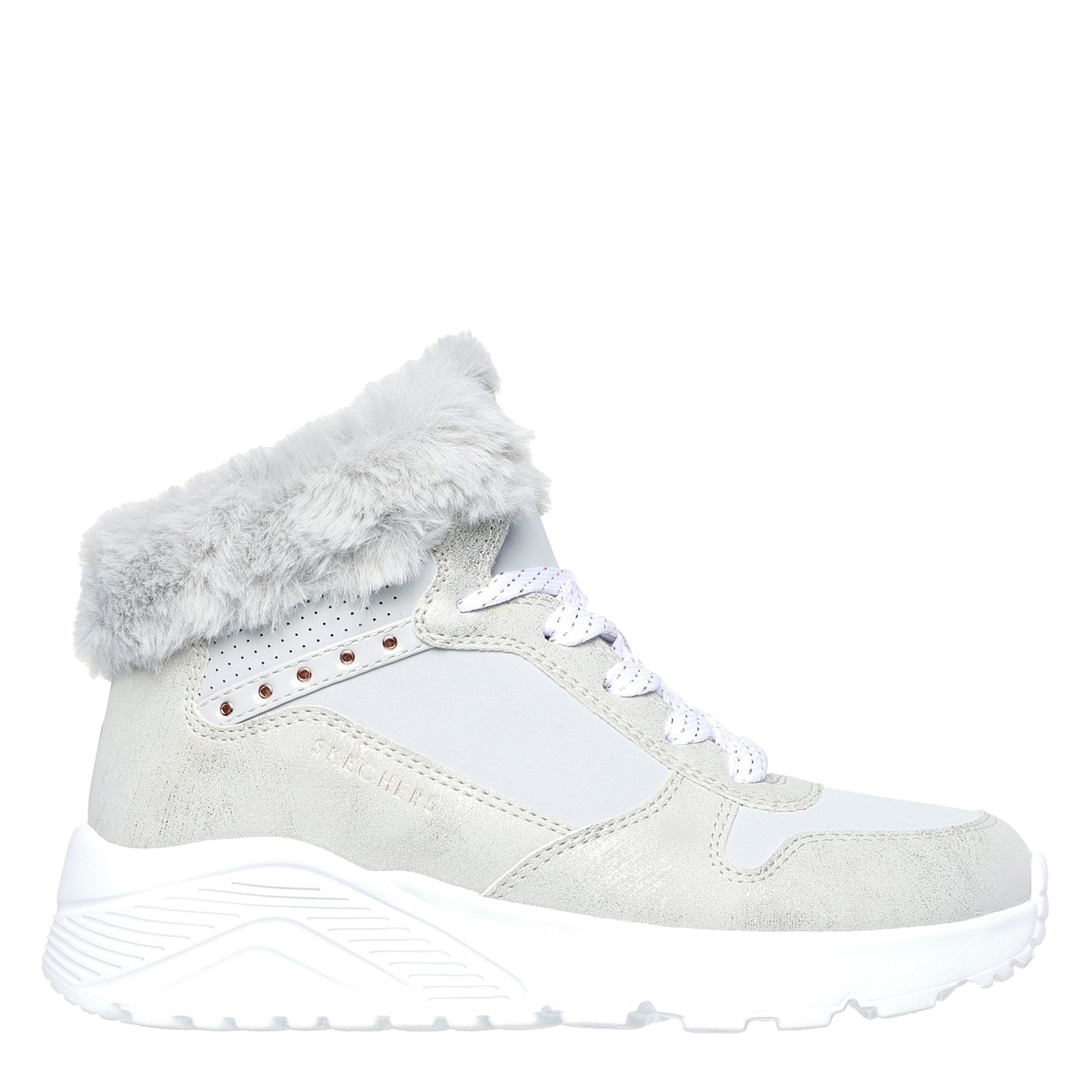 Tenisky Skechers Grey 871062 Unisex Kids' Unolite High-Top Trainers - 3