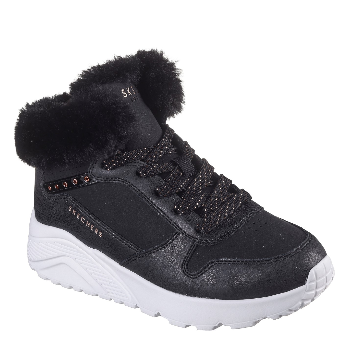 Tenisky Skechers Black 8236336 Unisex Kids' Unolite High-Top Trainers - 1