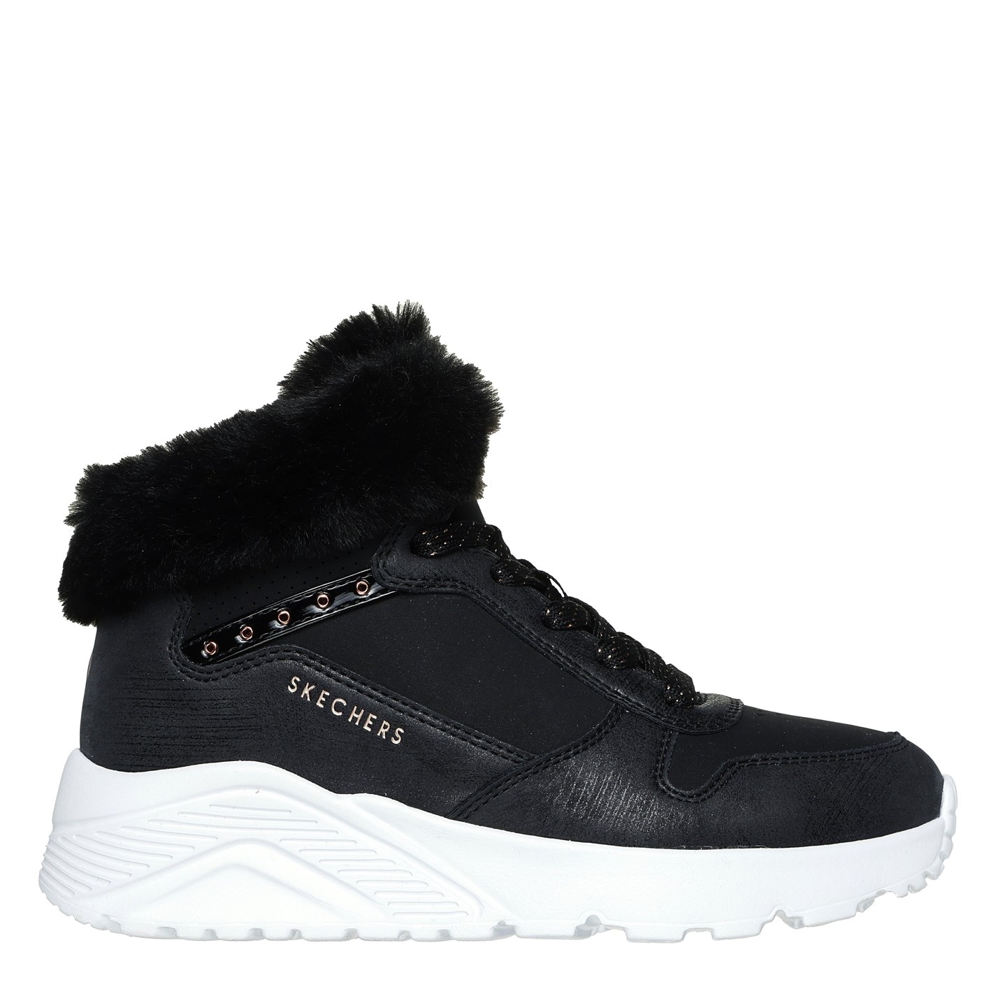 Tenisky Skechers Black 8236336 Unisex Kids' Unolite High-Top Trainers - 3
