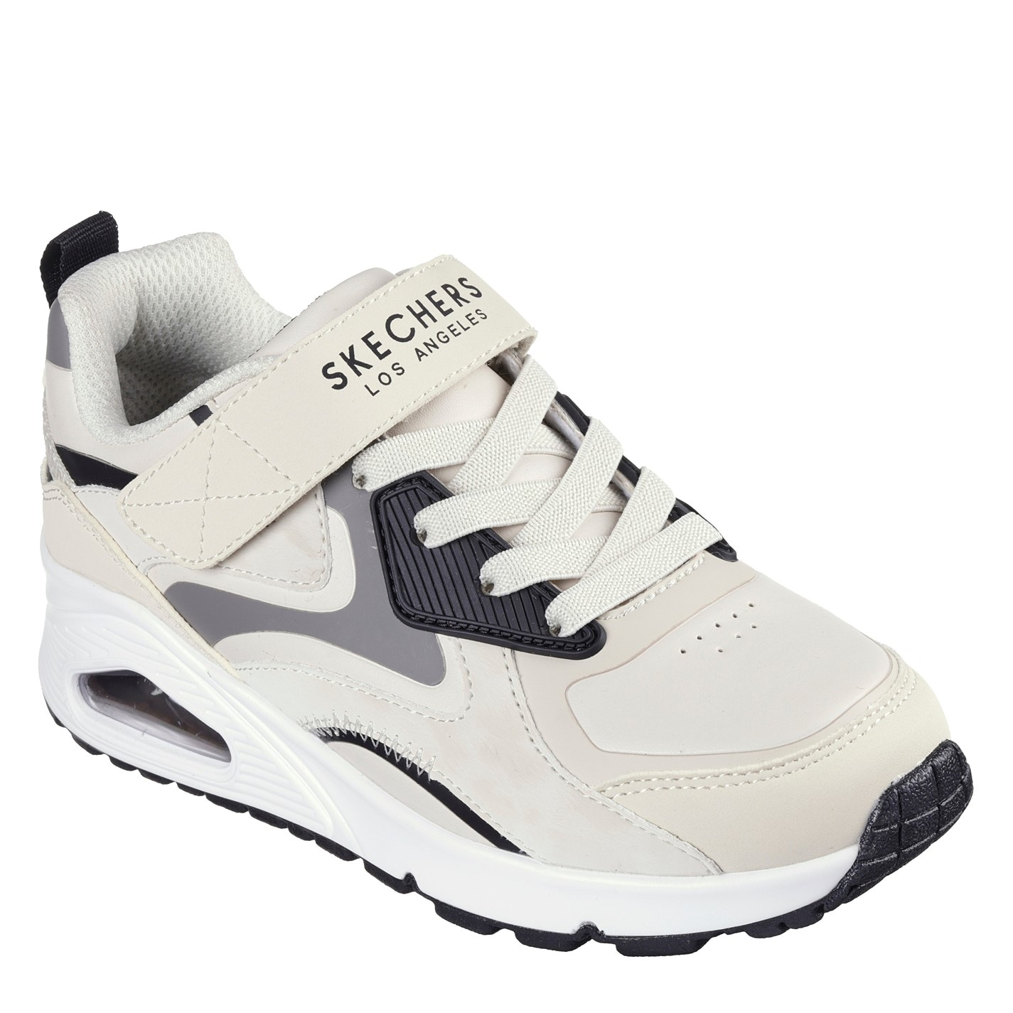Tenisky Skechers Natural 1989492 Gore & Strap Sneaker W Overlays Low-Top Trainers Unisex Kids - 1