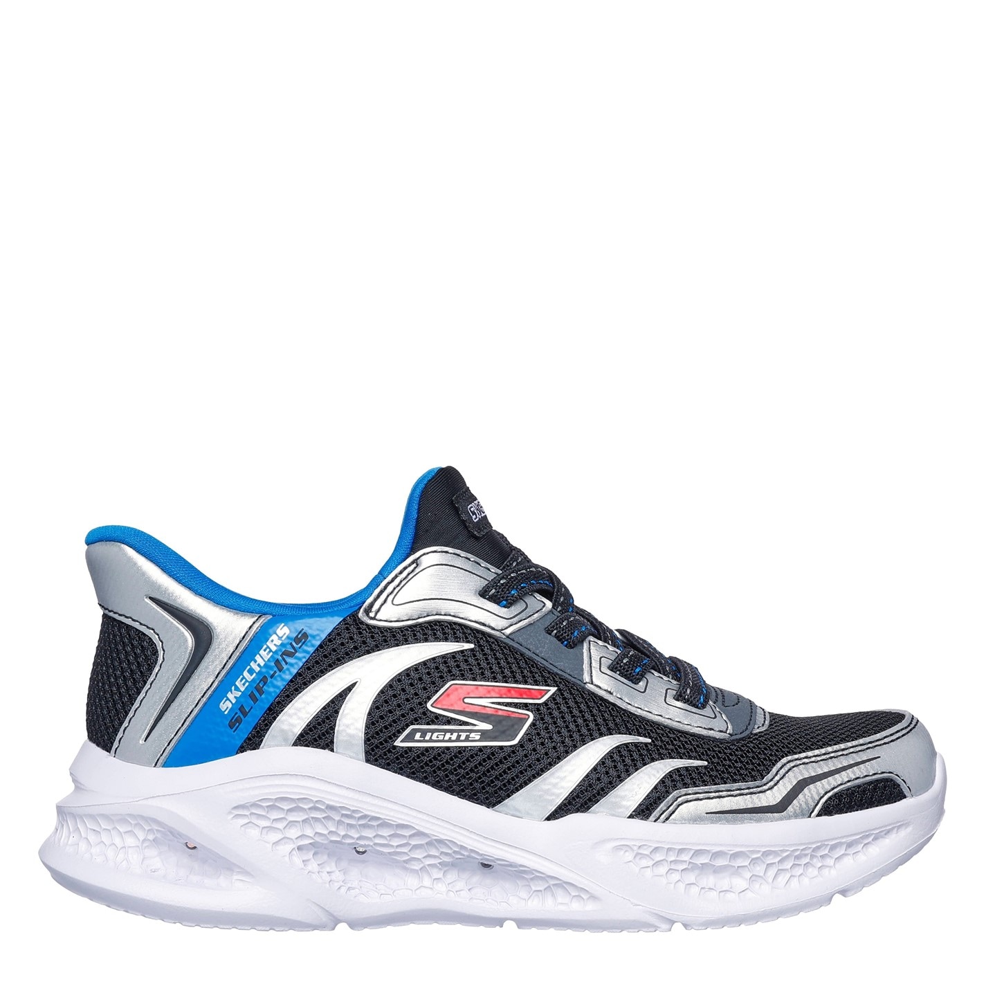 Tenisky Skechers Silver 439121 Lighted Slip-Ins Sneaker W Air-Cool Slip On Trainers Unisex Kids - 2