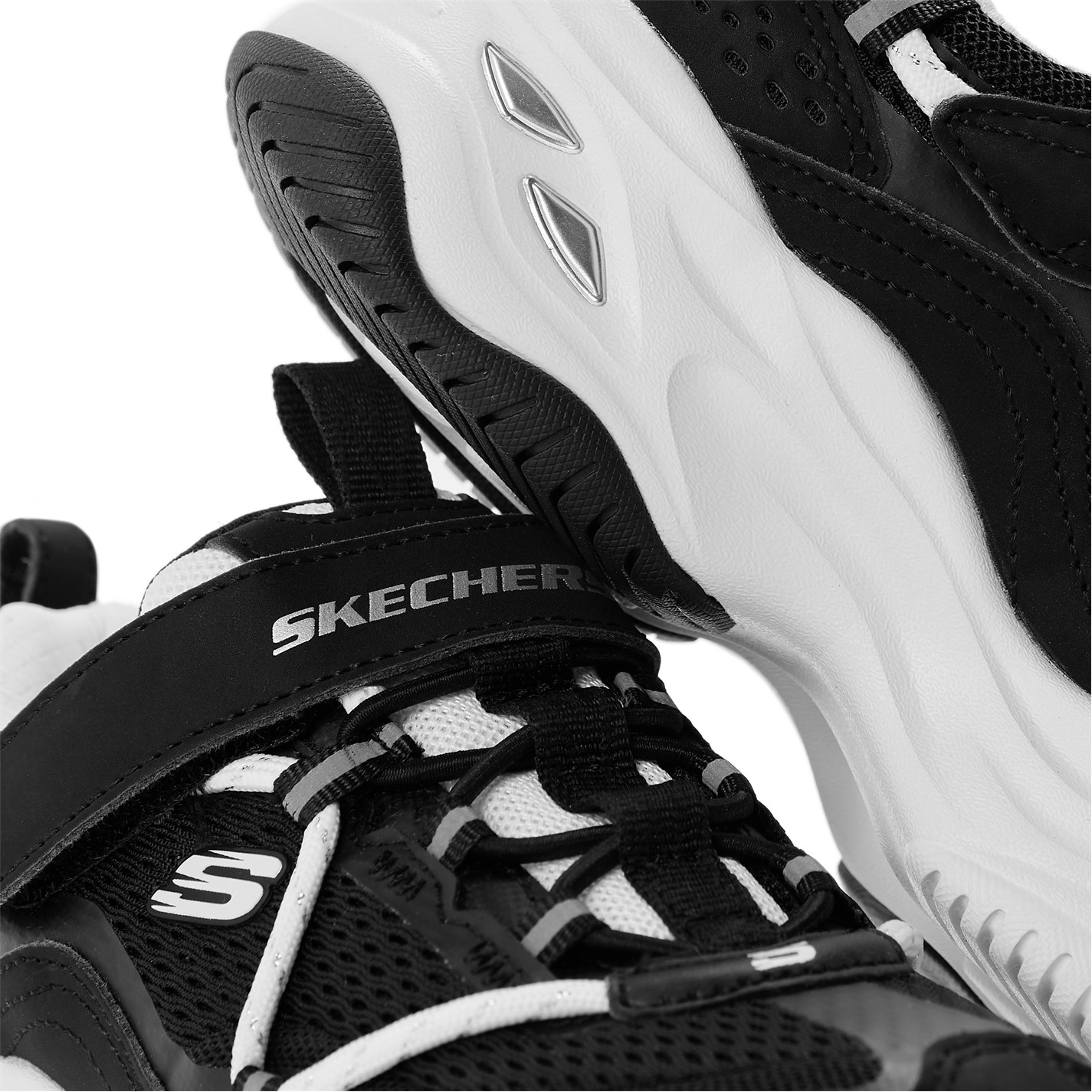 Tenisky Skechers Black 9017440 Unisex Kids' DLites4 Classic Low-Top Trainers - 3