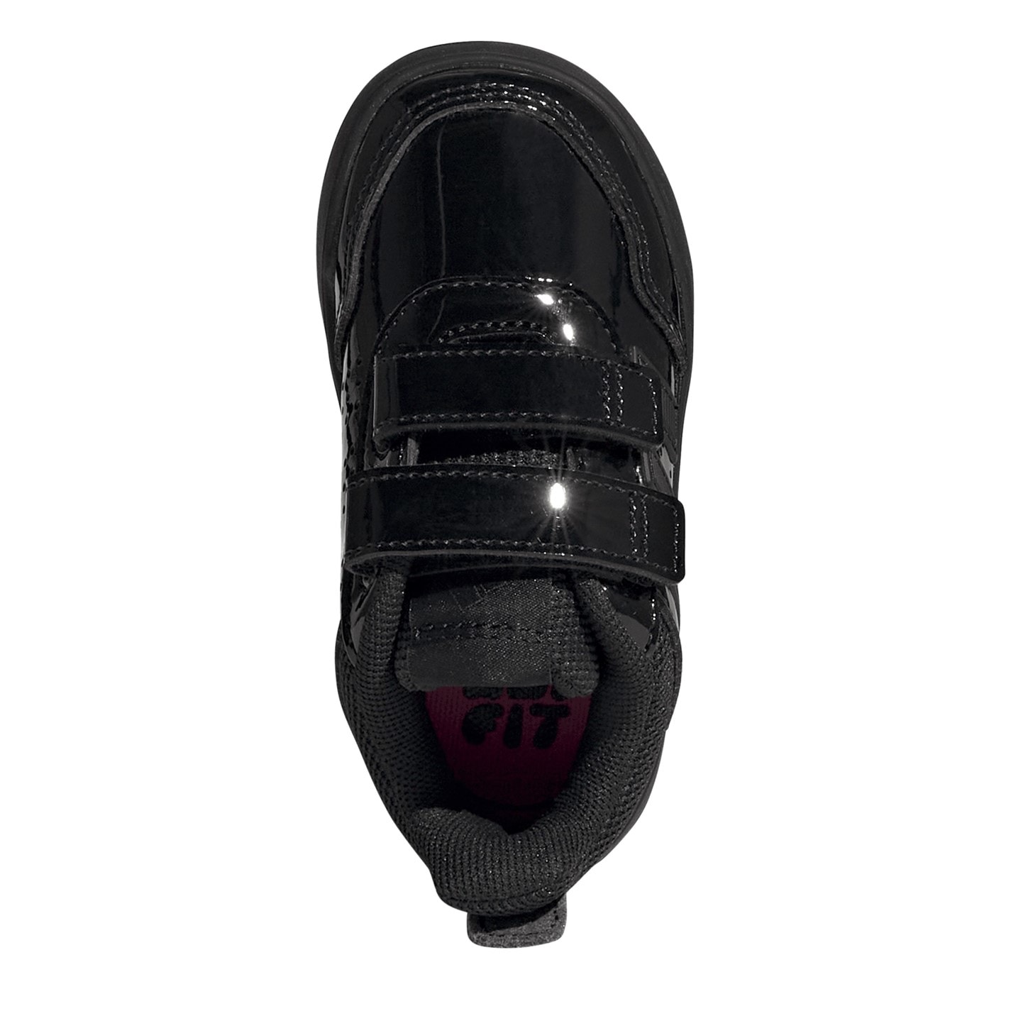 Tenisky adidas Black Patent 4009592 Tensaur Hook and Loop Shoes Infant Girls - 5