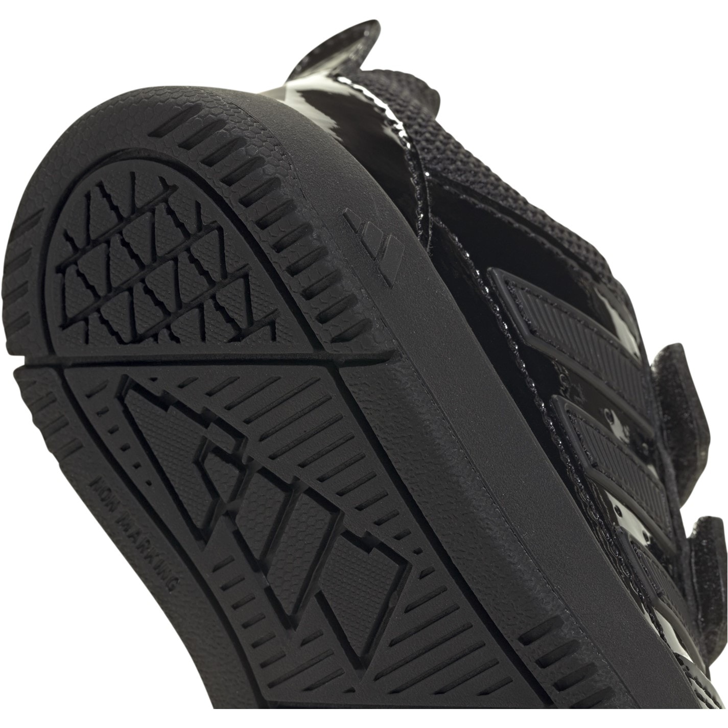 Tenisky adidas Black Patent 4009592 Tensaur Hook and Loop Shoes Infant Girls - 8