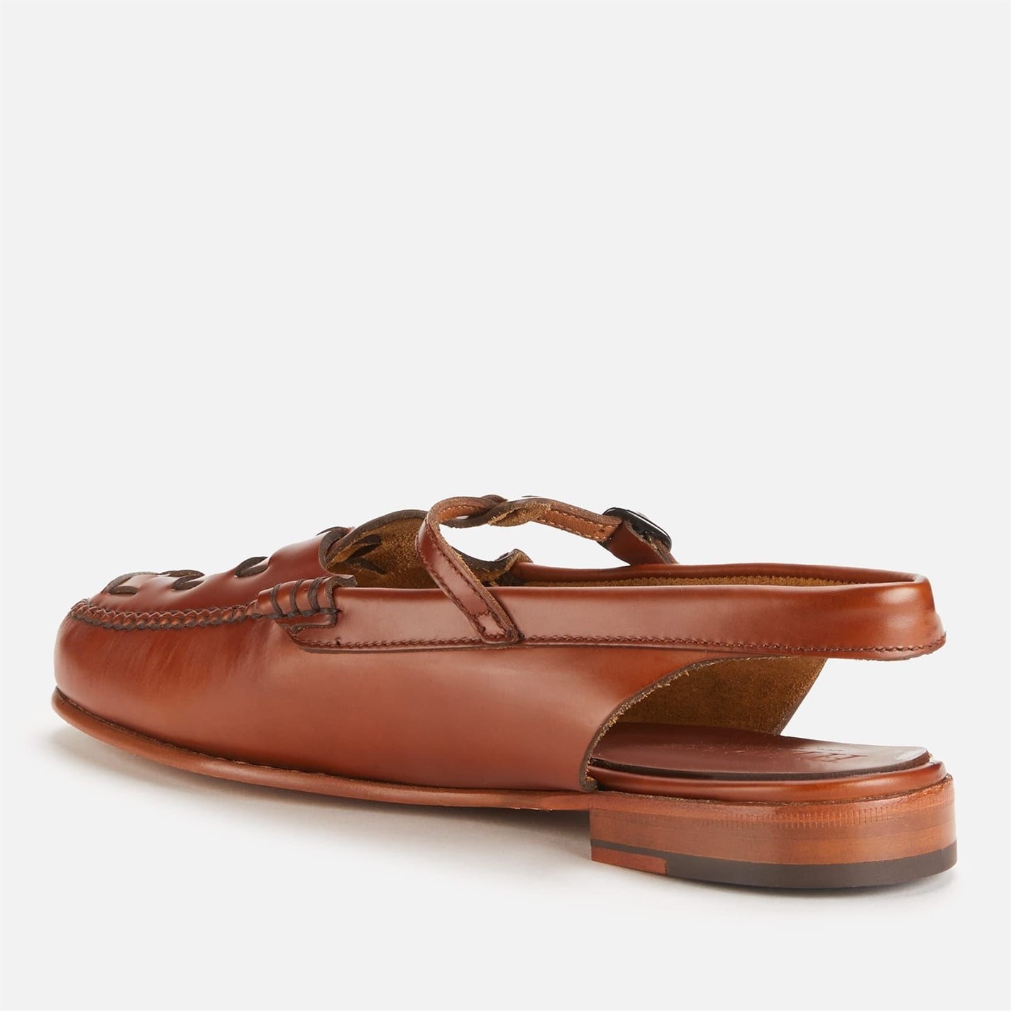 Tenisky Hereu Tan 5015295 Roqueta Leather T-Bar Sling Back Flats - 2