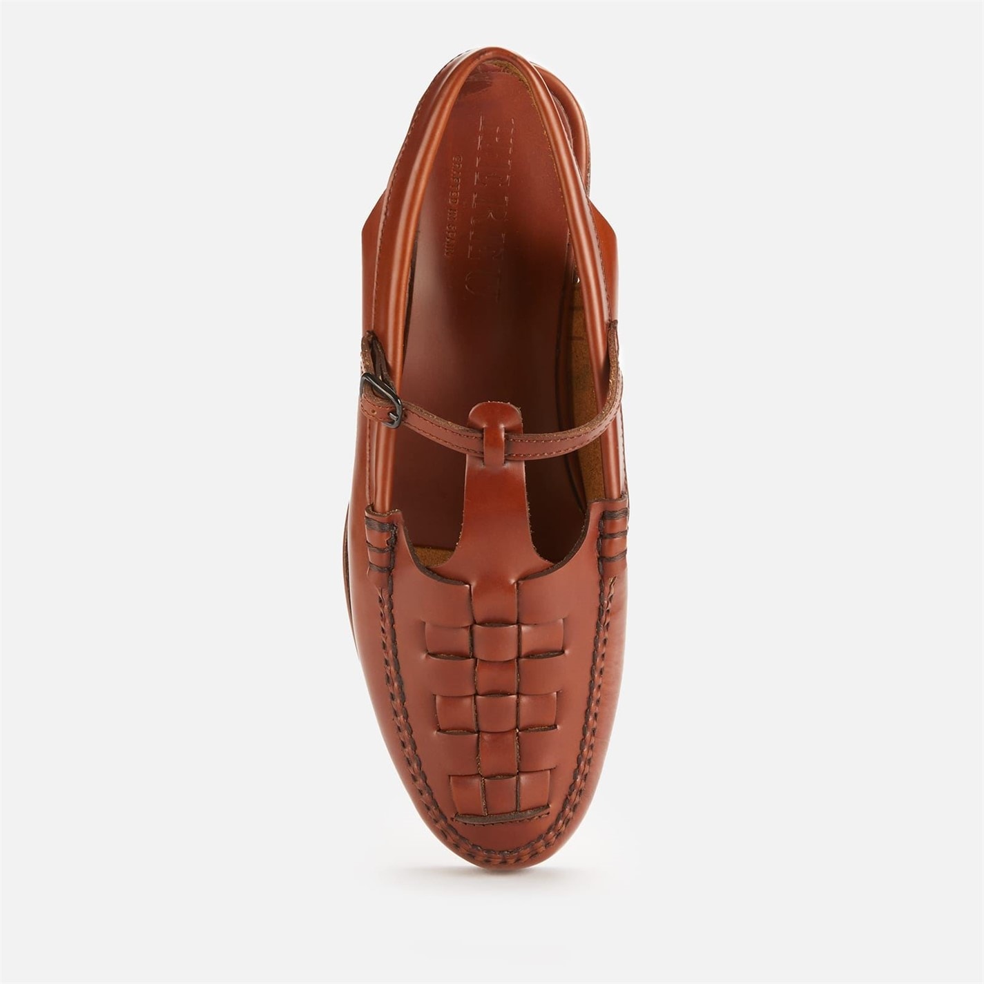 Tenisky Hereu Tan 5015295 Roqueta Leather T-Bar Sling Back Flats - 3