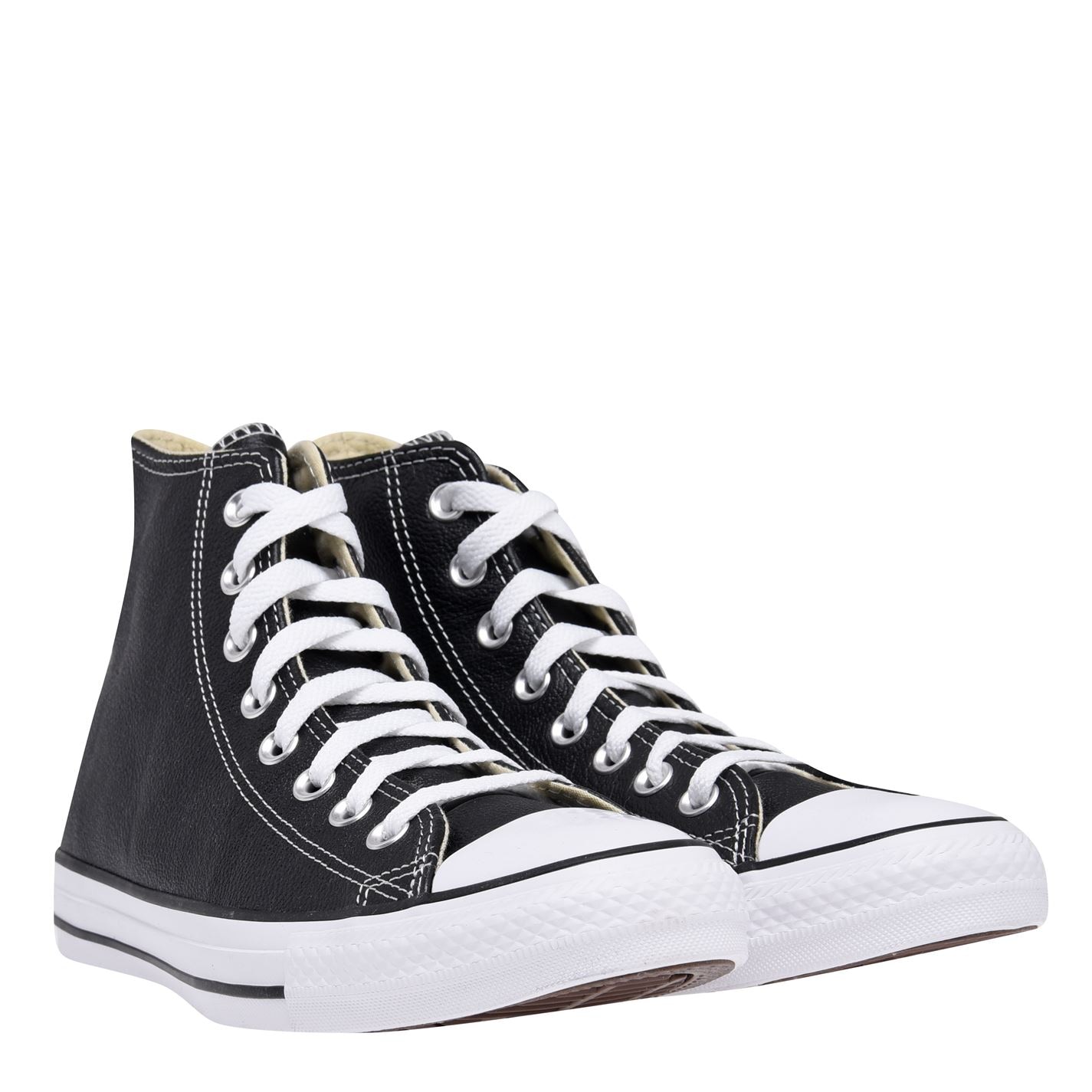 Converse All Star Leather Hi Top Trainers - 3