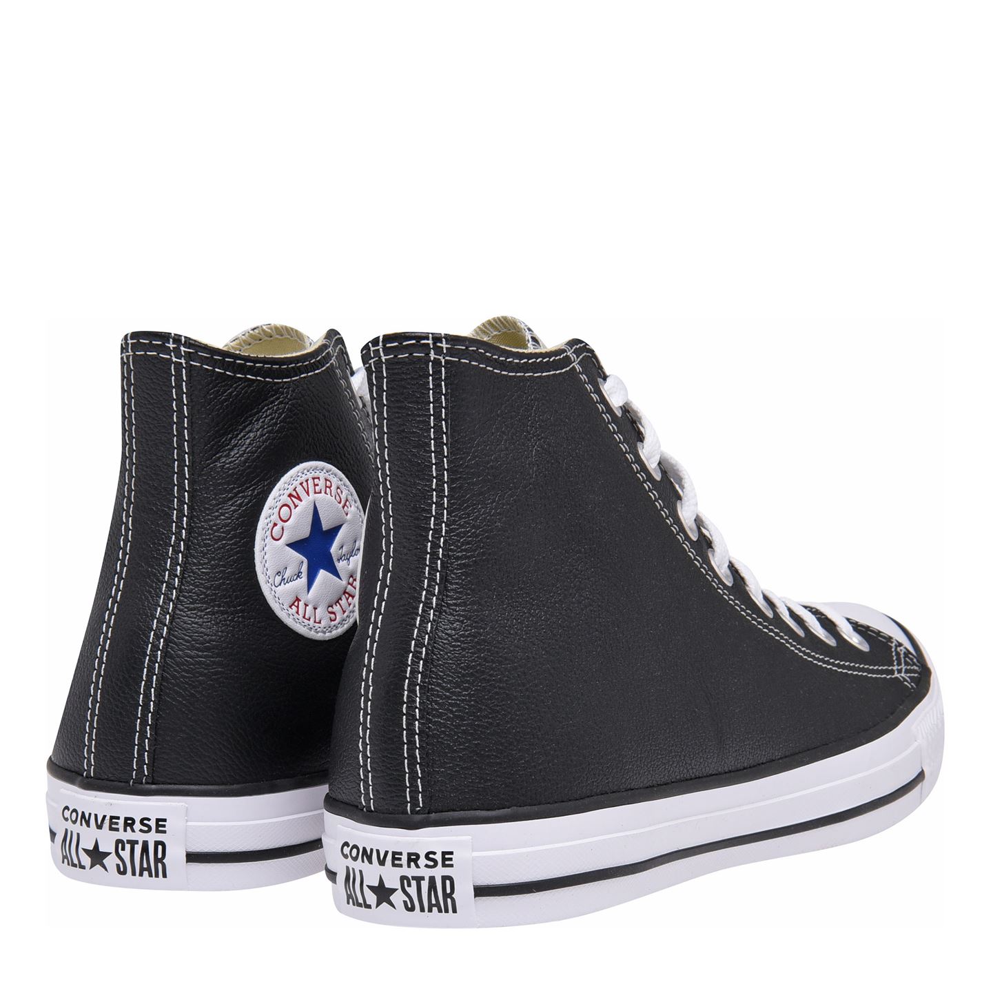 Converse All Star Leather Hi Top Trainers - 4