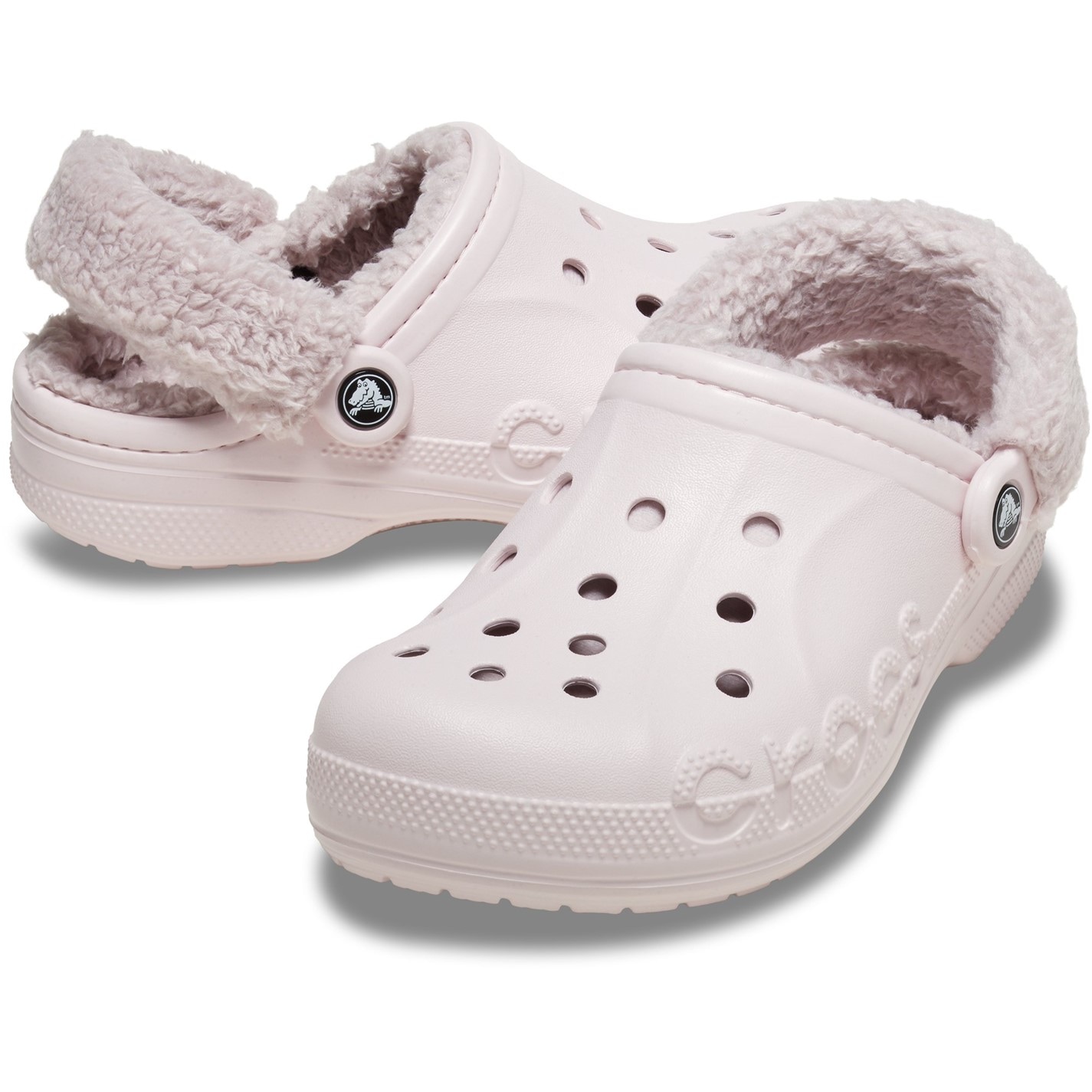 Crocs Baya Lined Fuzz-Strap Clogs Womens - 3