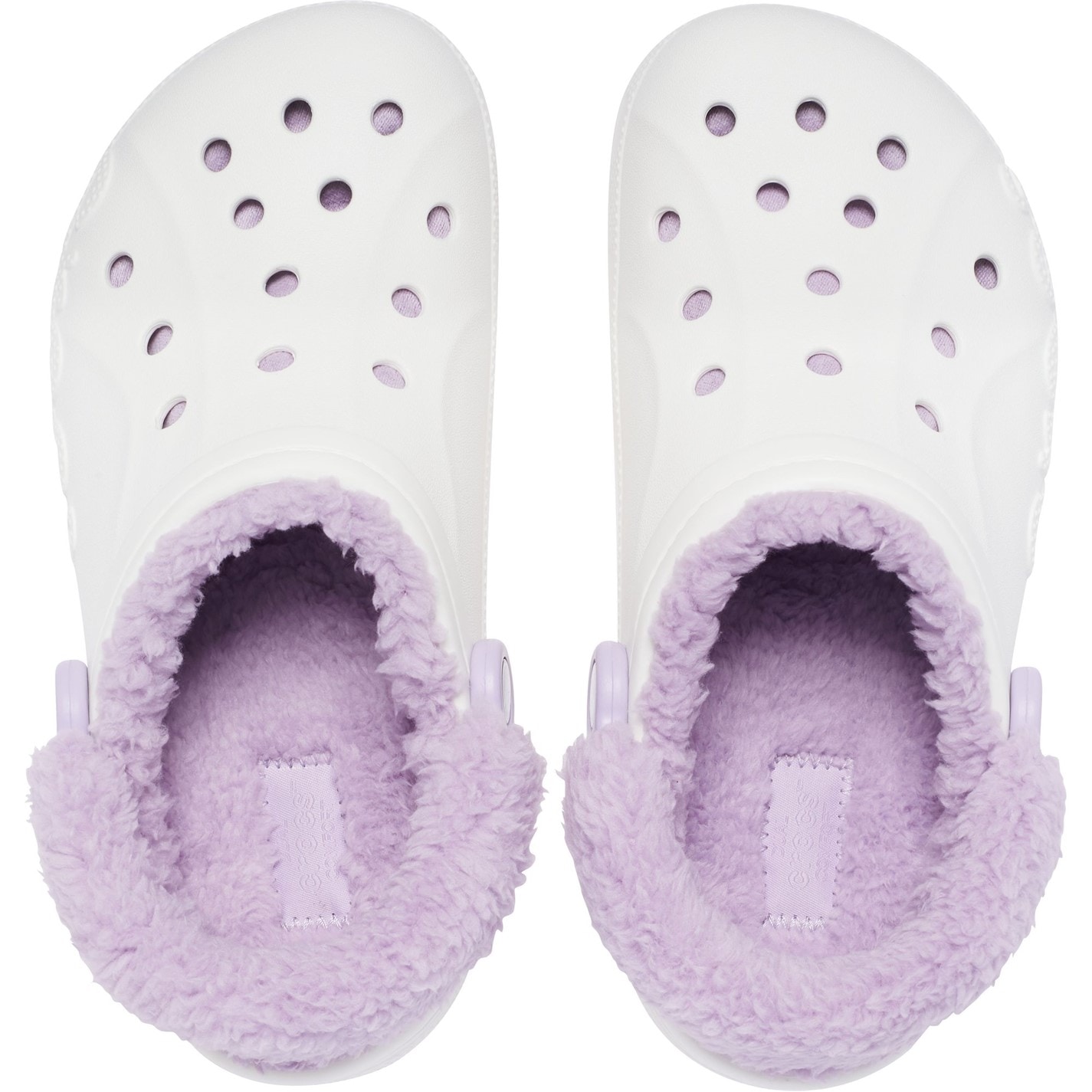 Crocs Baya Lined Fuzz-Strap Clogs Womens - 5