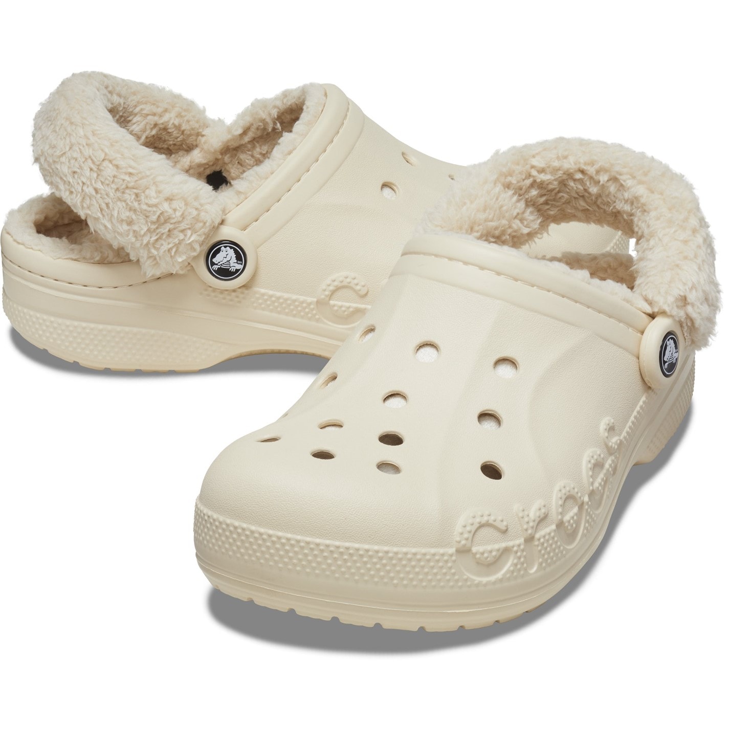 Crocs Baya Lined Fuzz-Strap Clogs Womens - 3