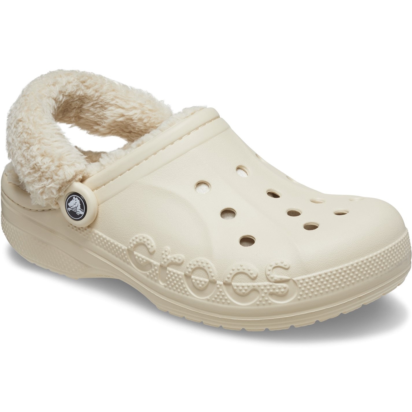 Crocs Baya Lined Fuzz-Strap Clogs Womens - 6