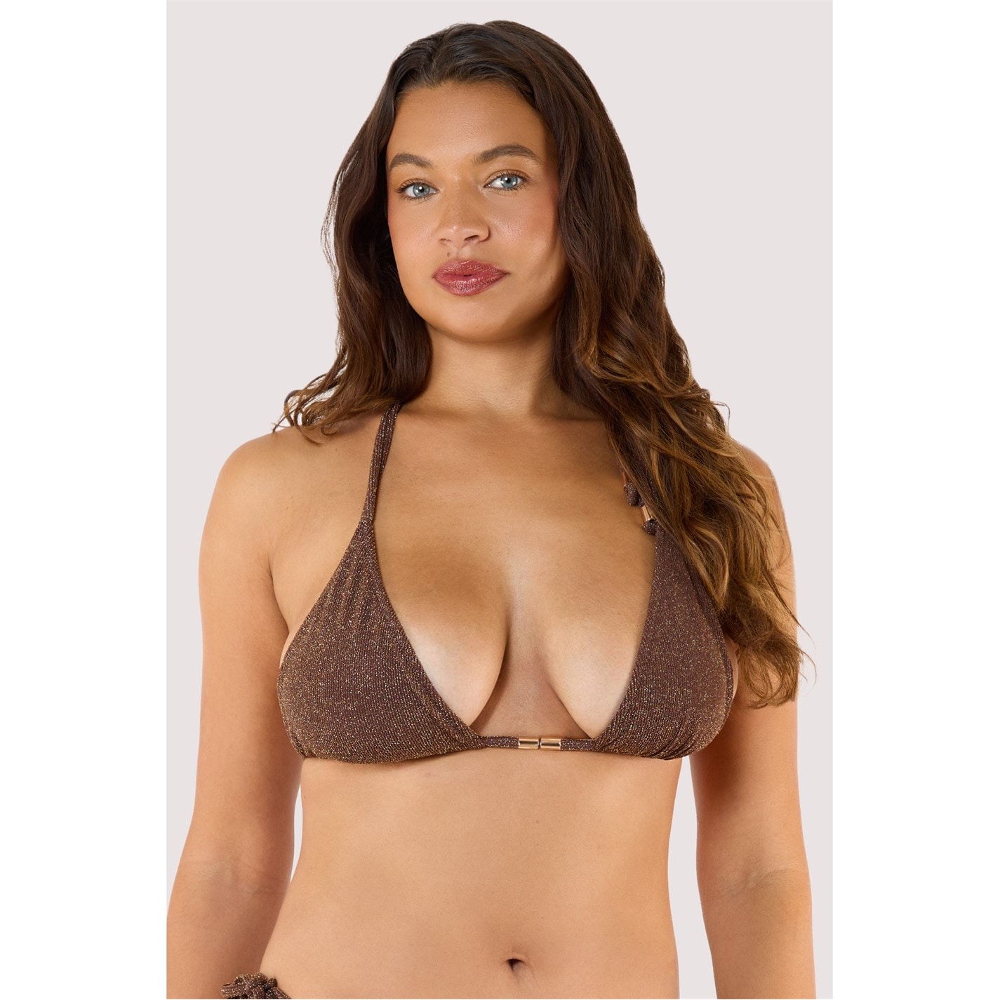 Wolf and Whistle Amber Bronze Triangle Bikini Top - 2
