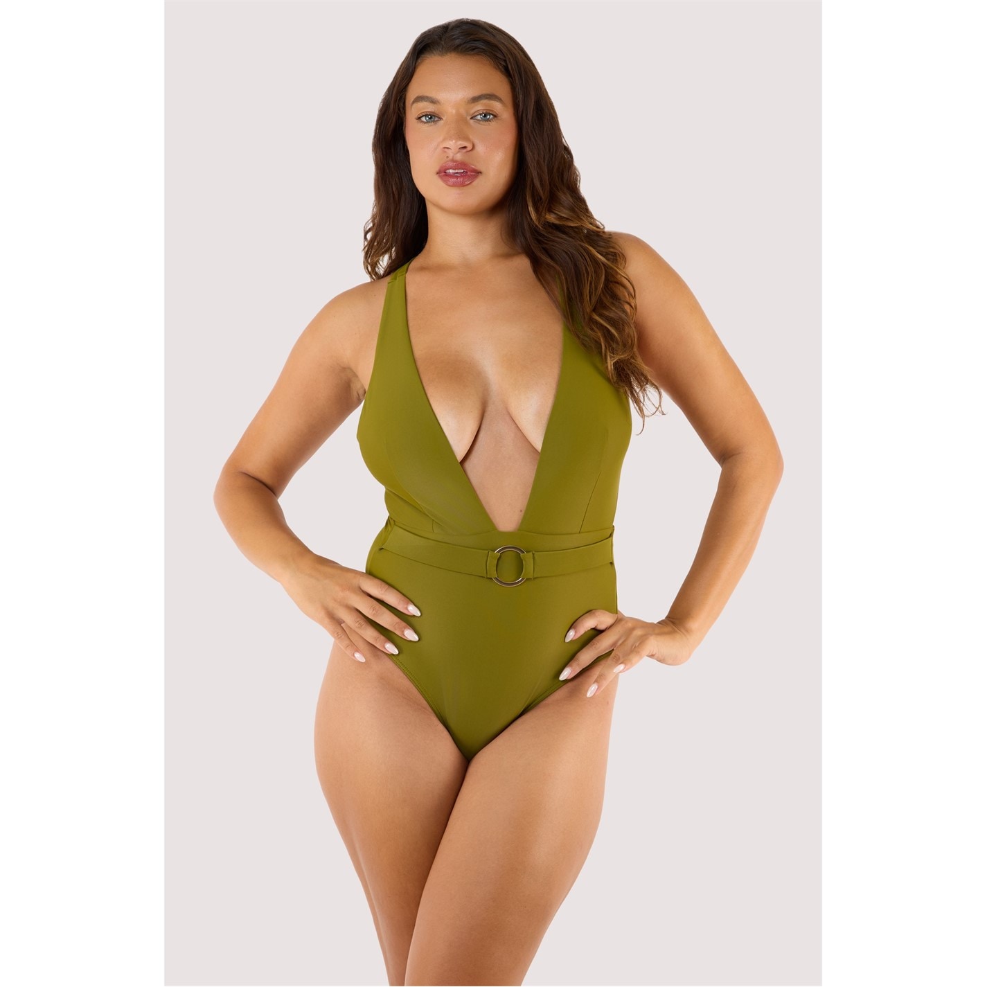 Plavky Wolf and Whistle Khaki 5596459