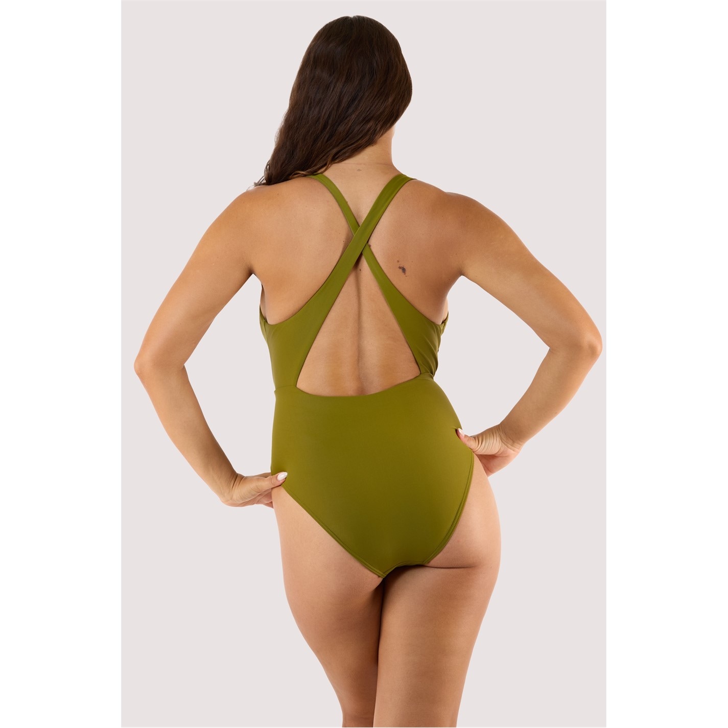 Wolf and Whistle Kalahari Khaki Plunge Swimsuit - 2