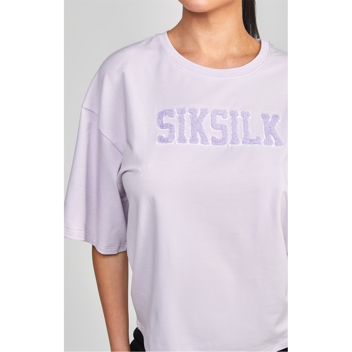 SikSilk Varsity Logo Cropped T-Shirt - 2
