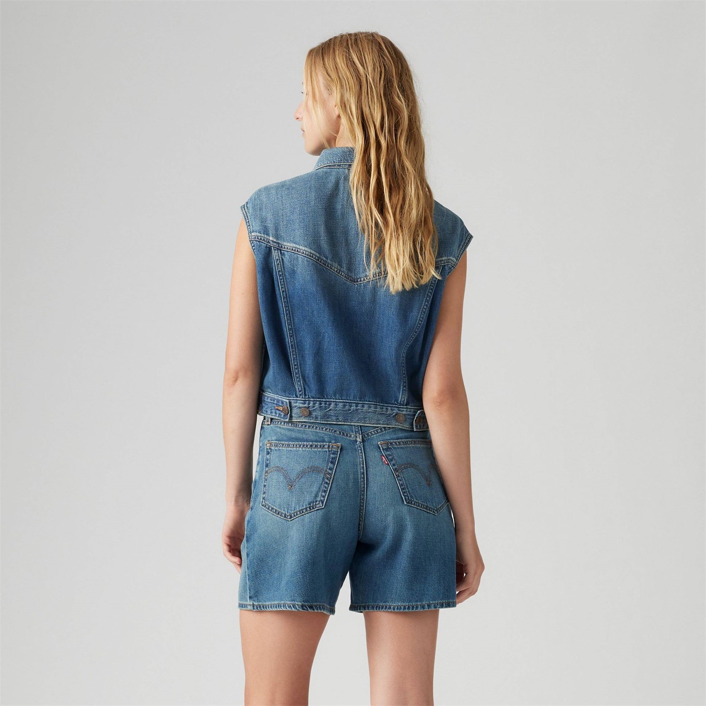 Levis Levis Shrunken 90s Vest Stop Flaxing - 4