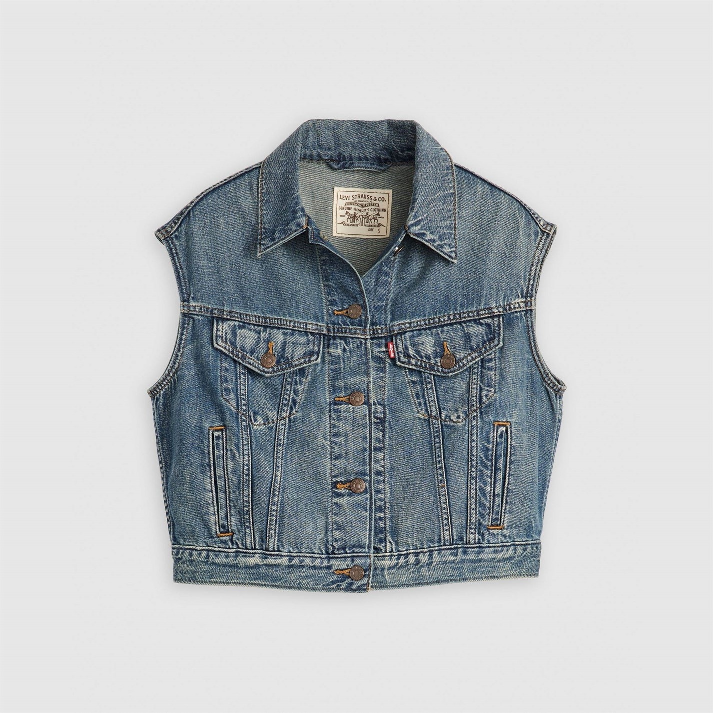 Levis Levis Shrunken 90s Vest Stop Flaxing - 5