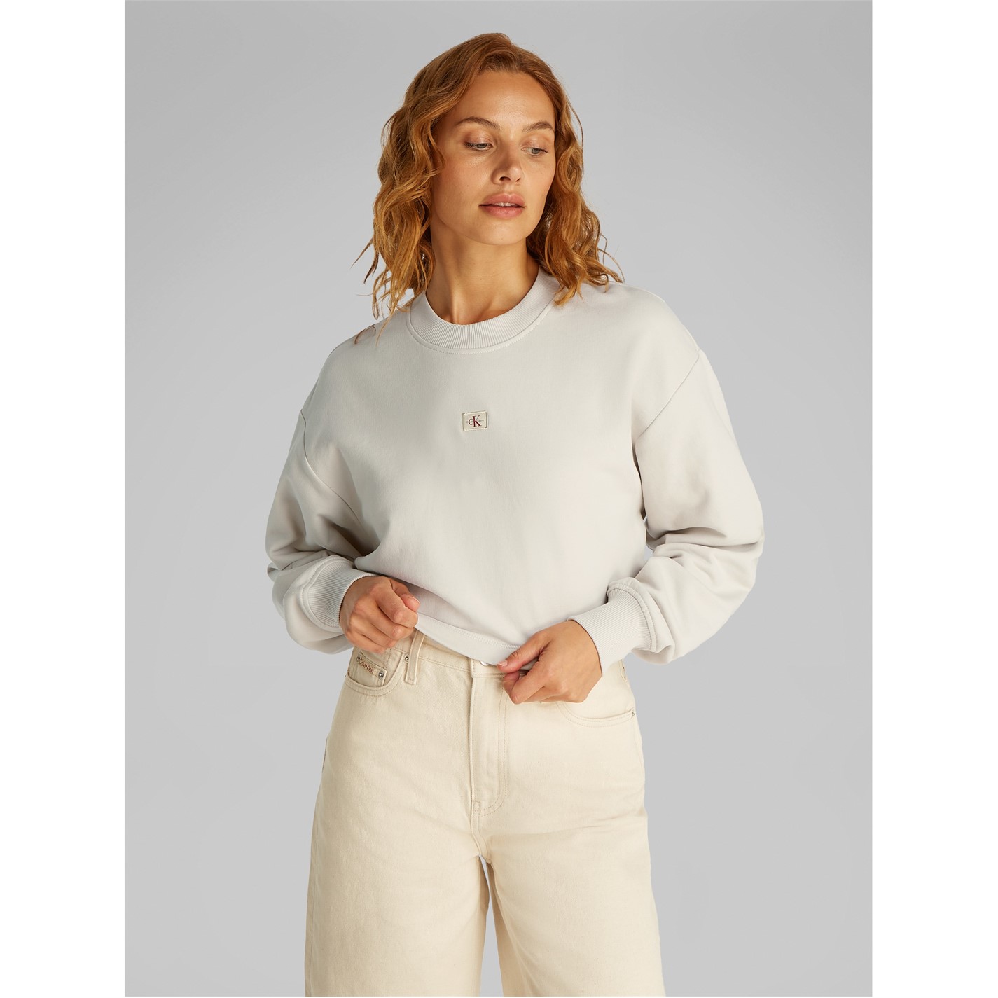 Calvin Klein Jeans WOVEN LABEL SHORT CREWNECK - 2