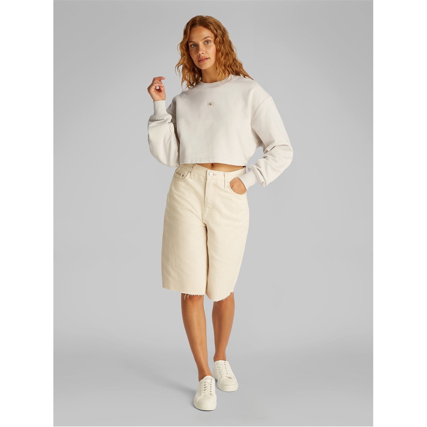 Calvin Klein Jeans WOVEN LABEL SHORT CREWNECK - 3