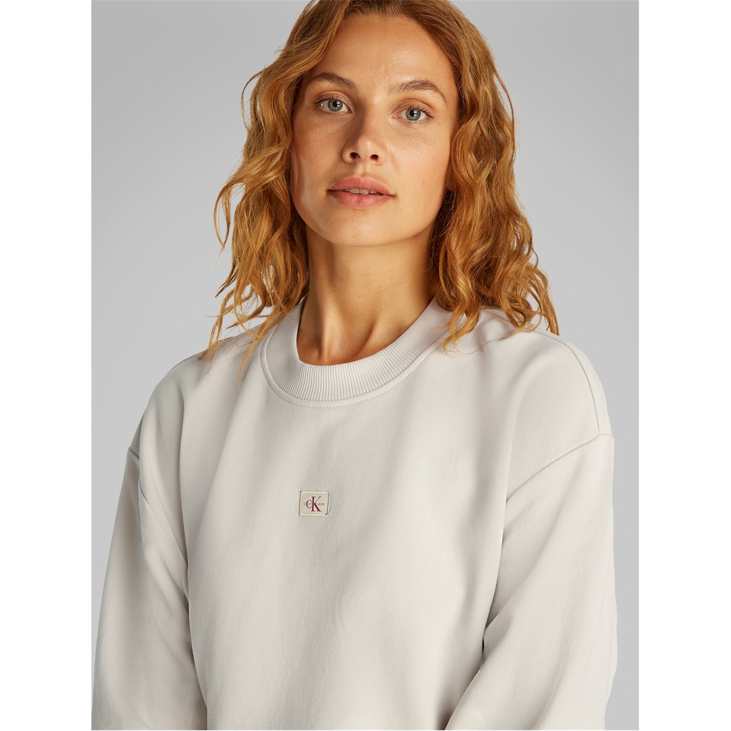 Calvin Klein Jeans WOVEN LABEL SHORT CREWNECK - 5